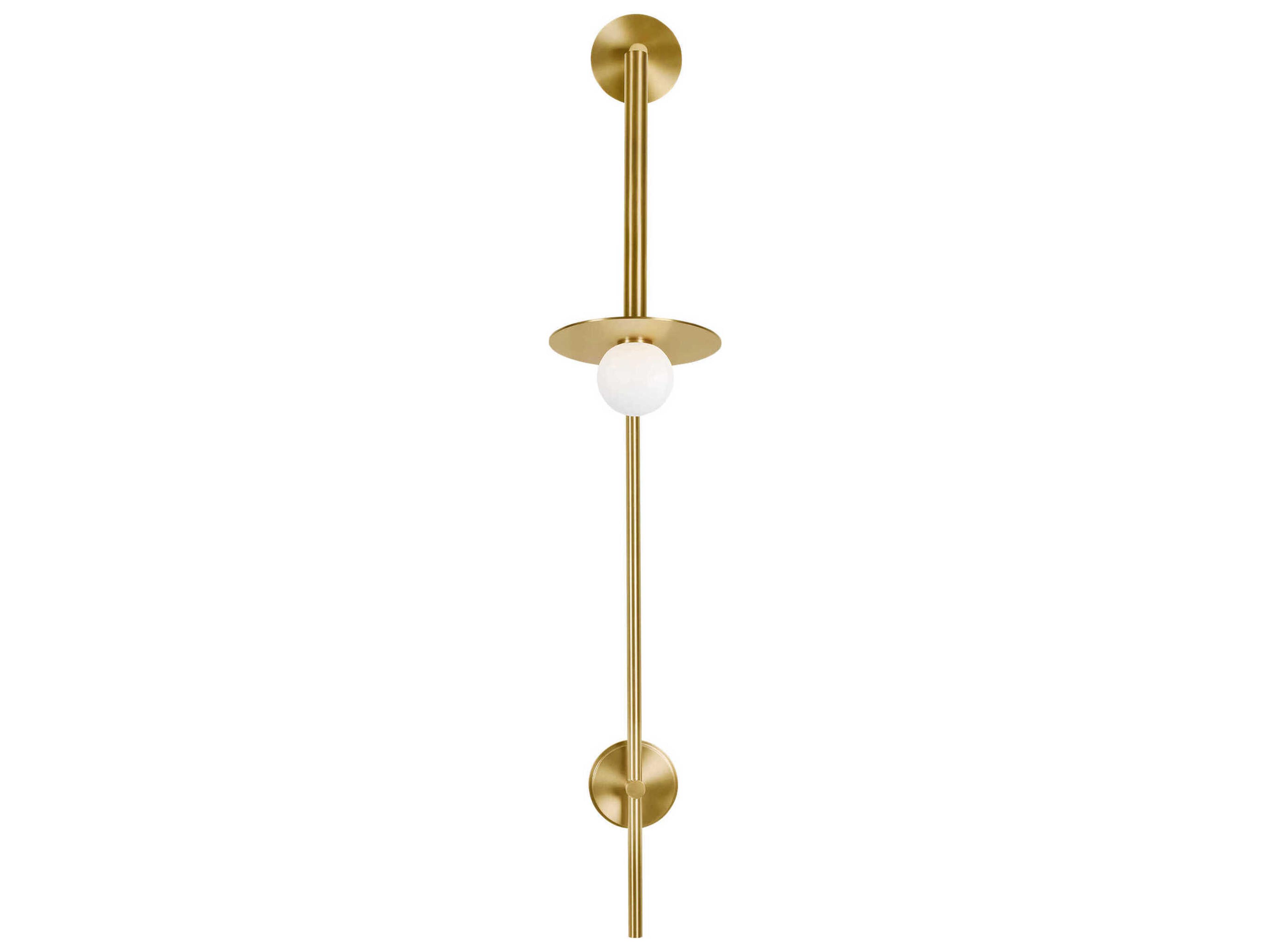 Visual Comfort Studio Nodes 1-Light Burnished Brass Swing Wall Sconce