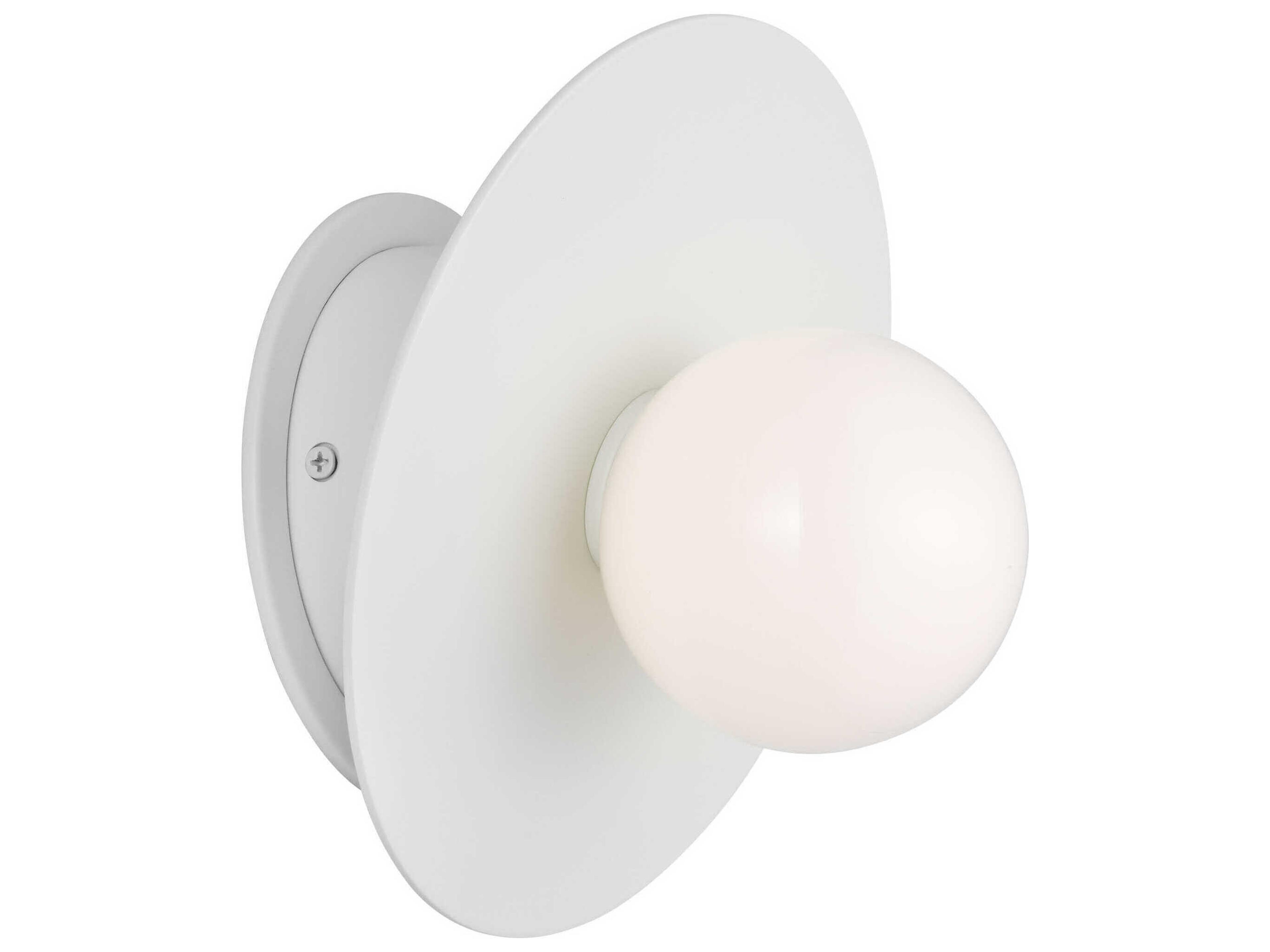 Nodes Matte White 1-Light Angled Wall Sconce