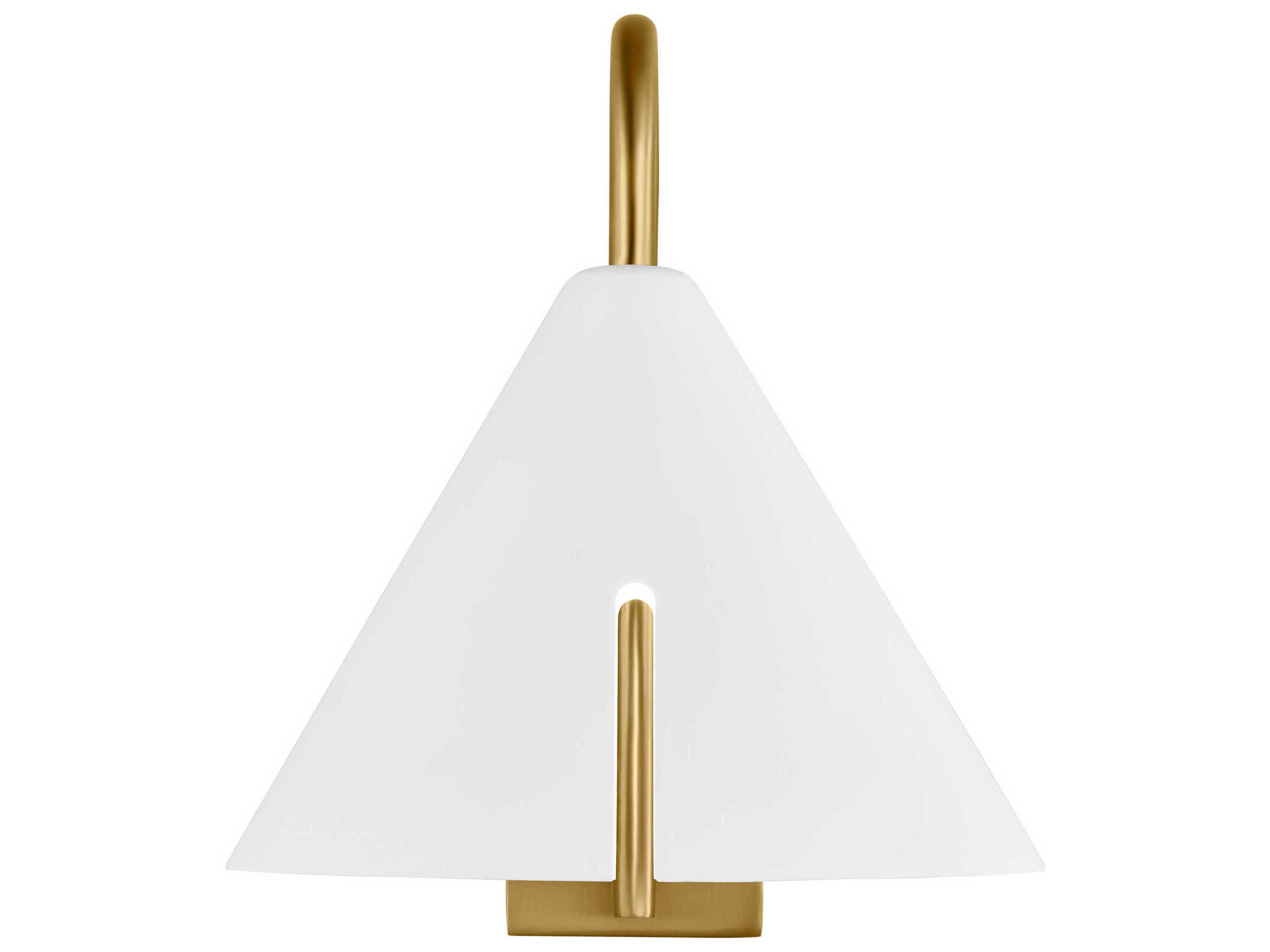Visual Comfort Studio Cambre 1-Light Matte White Burnished Brass Wall Sconce