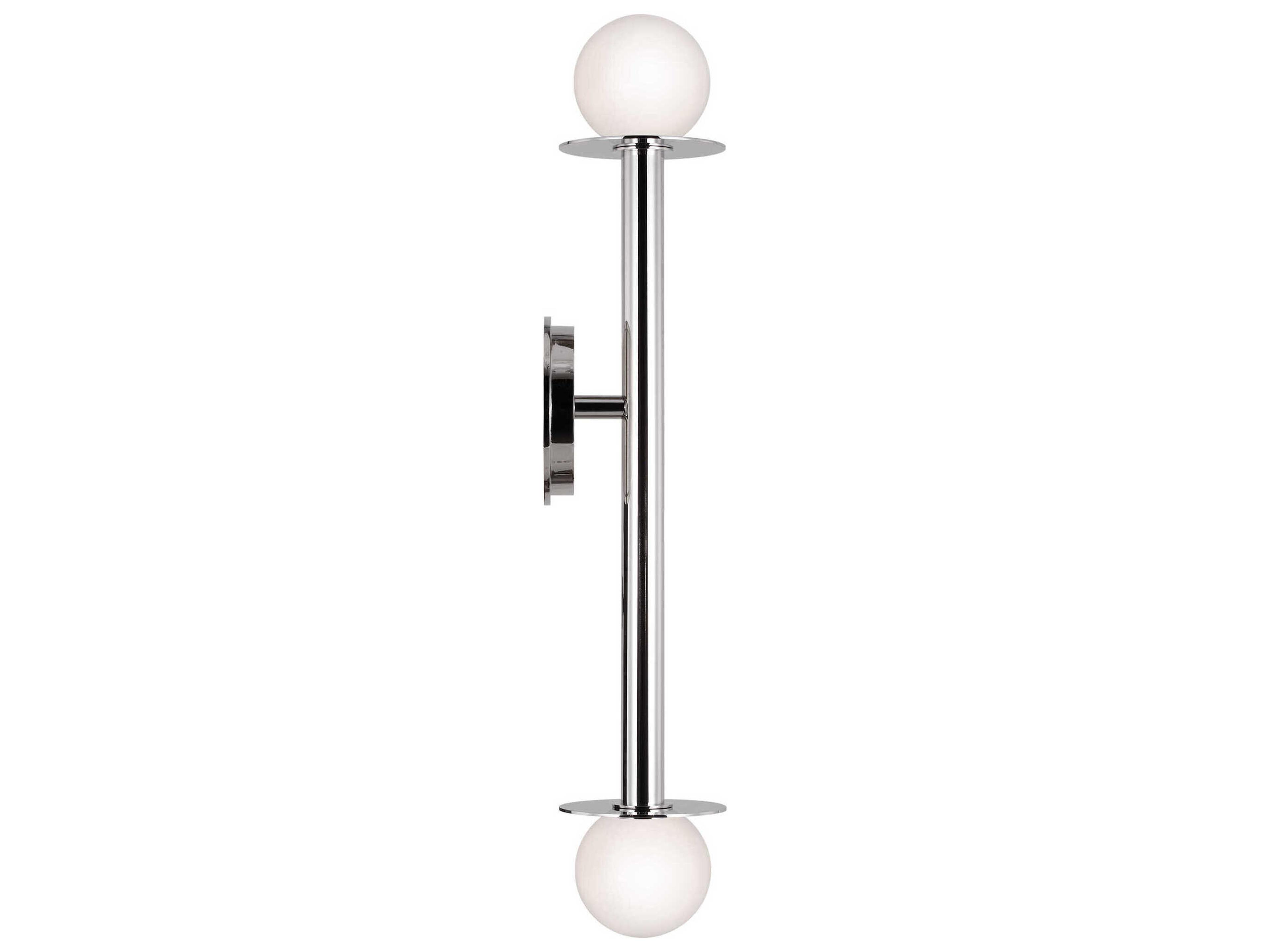 Visual Comfort Studio Nodes 2-Light Polished Nickel Wall Sconce