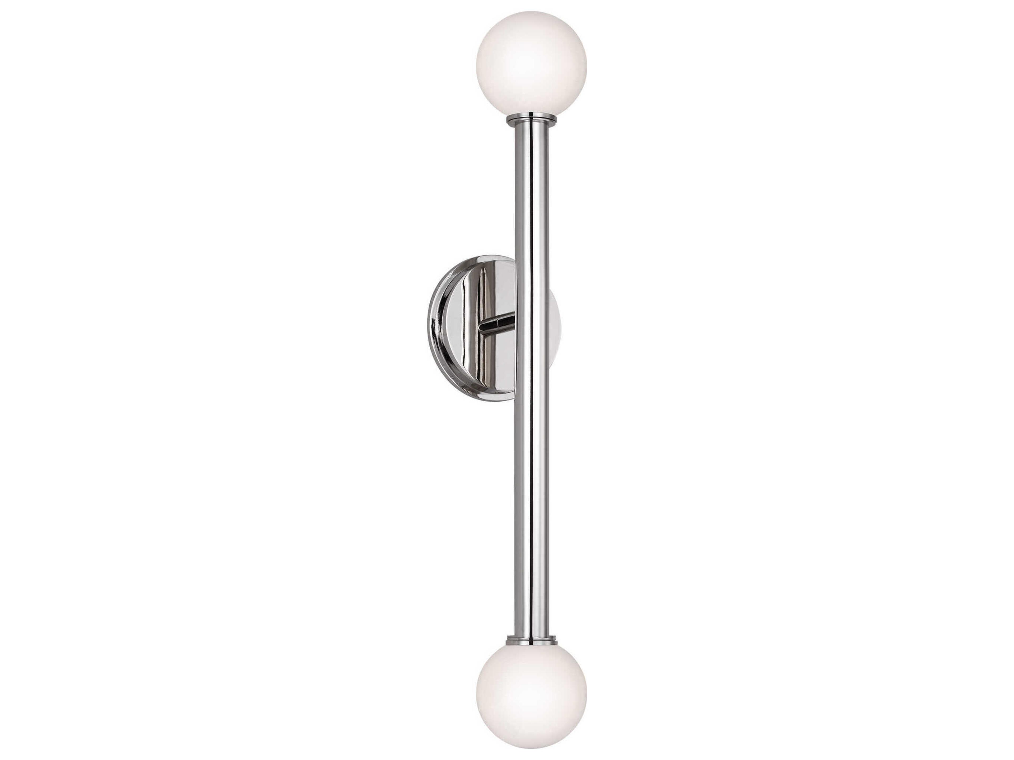 Visual Comfort Studio Nodes 2-Light Polished Nickel Wall Sconce