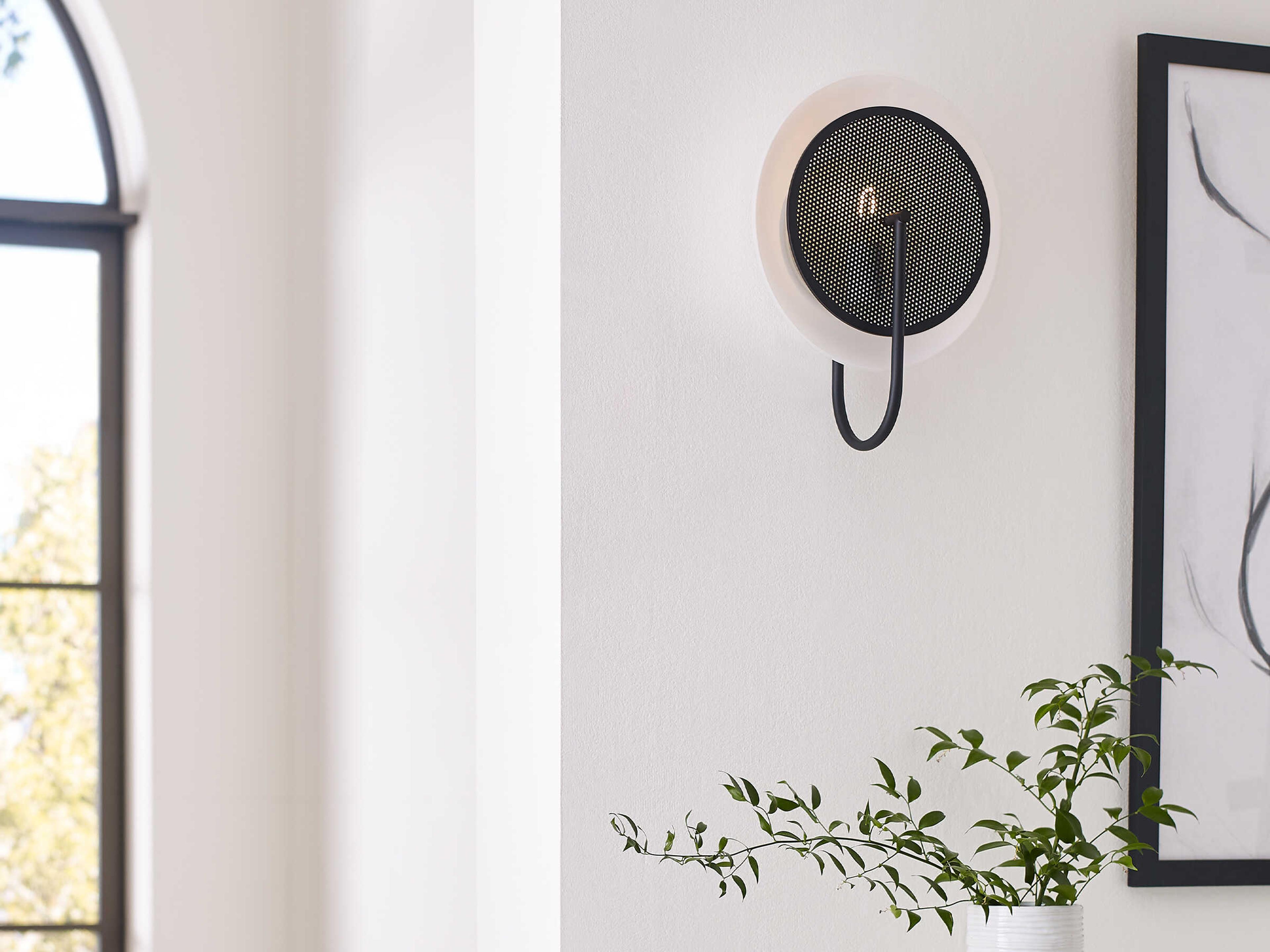 Visual Comfort Studio Gesture 1-Light Midnight Black Wall Sconce