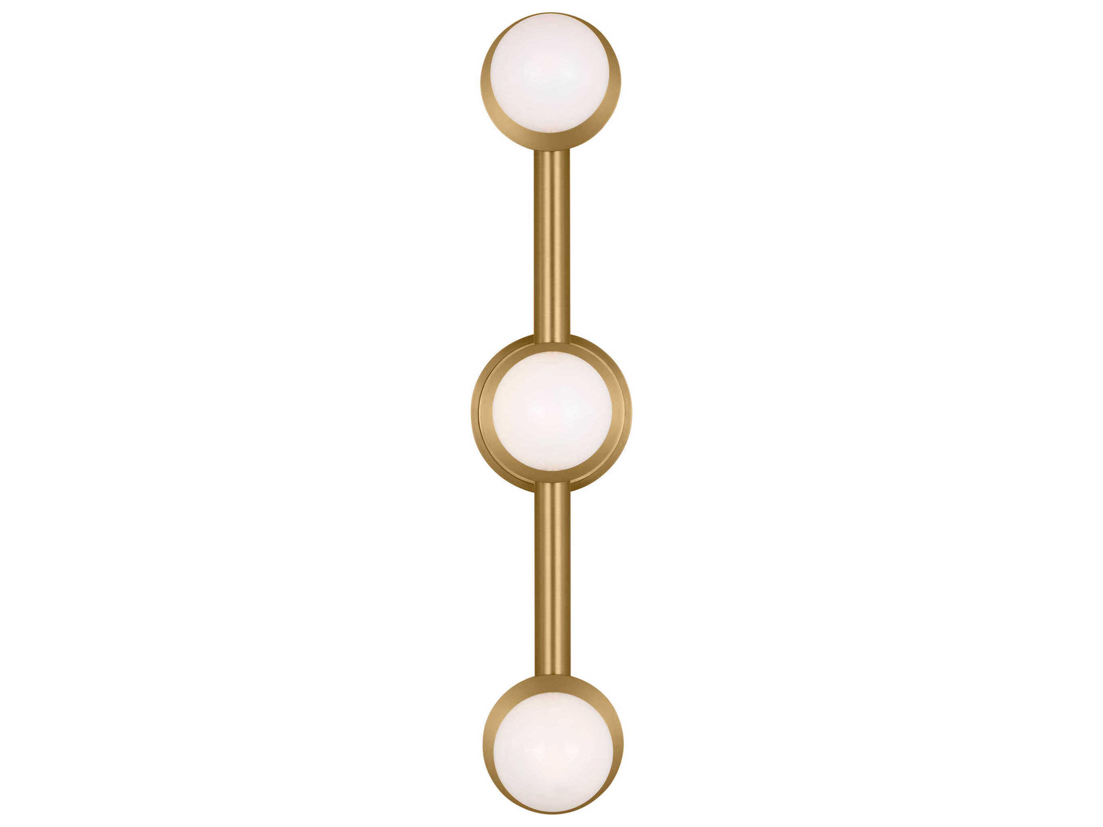 Visual Comfort Studio Nodes 3-Light Burnished Brass Vanity Light