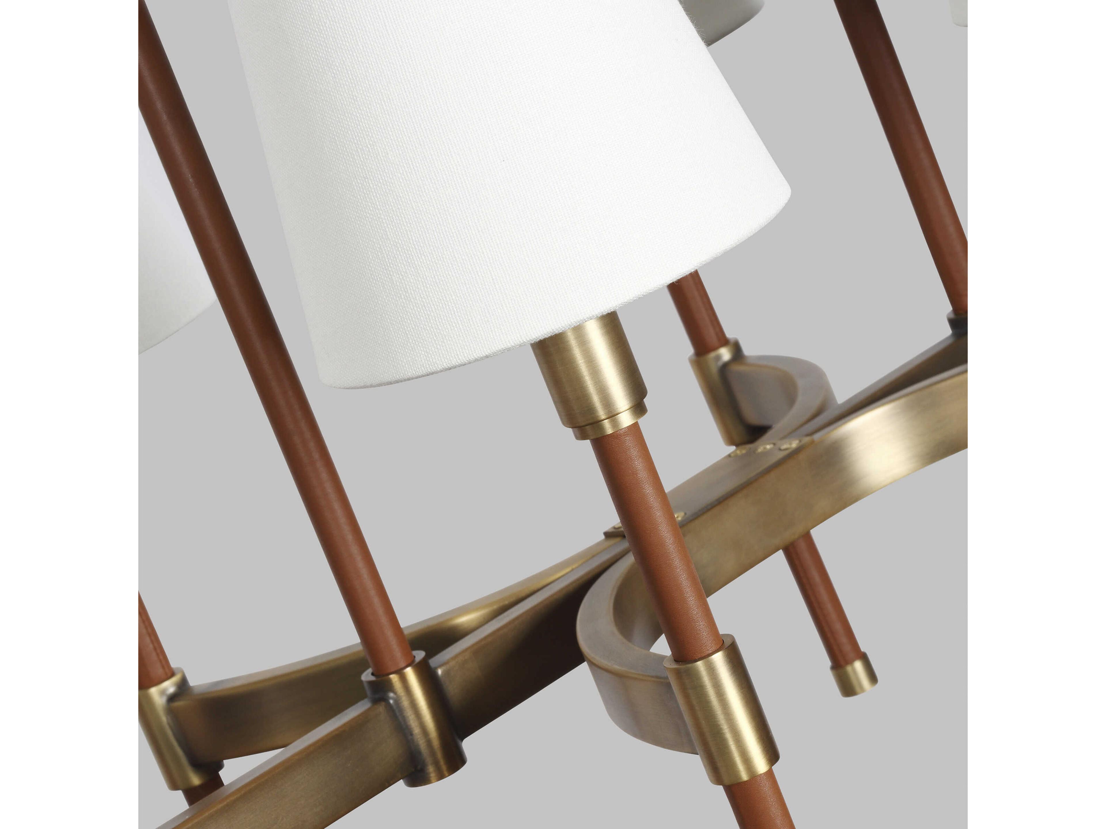 Visual Comfort Studio Katie 8-Light Time Worn Brass Island Pendant