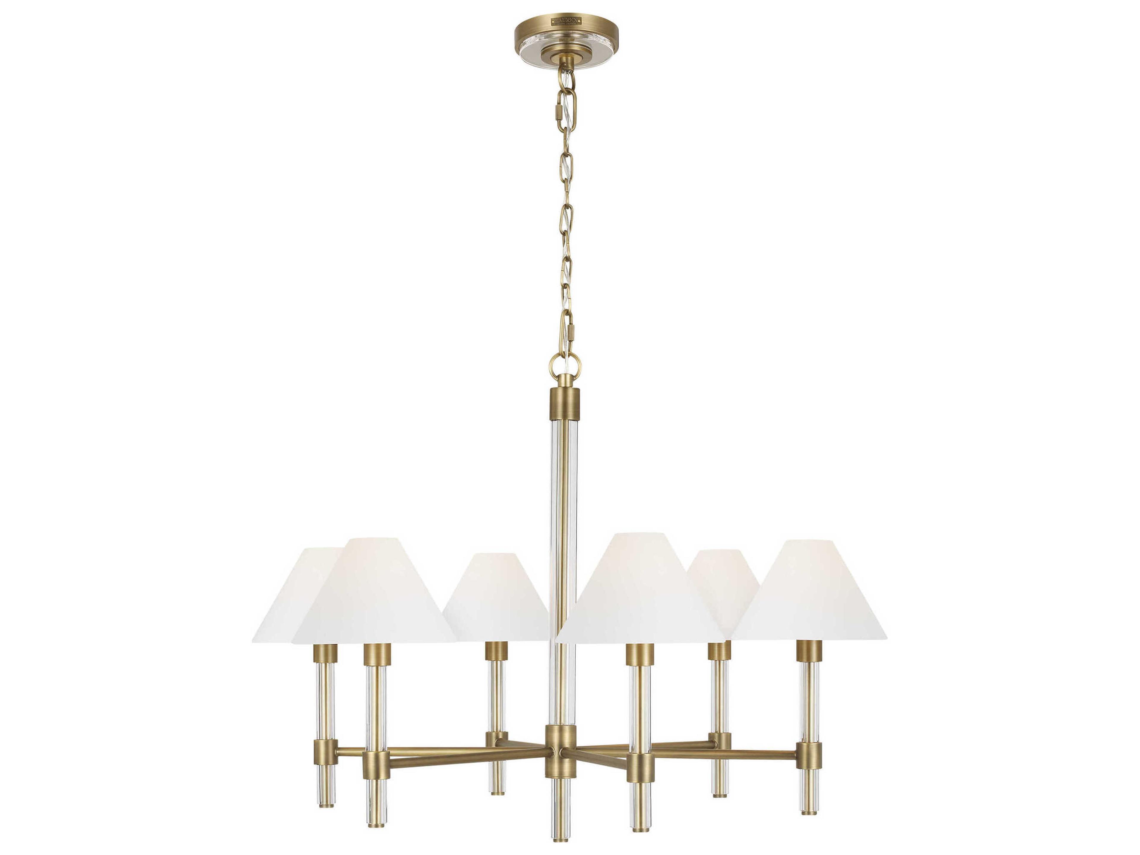 Robert 6-Light Time Worn Brass Empire Chandelier