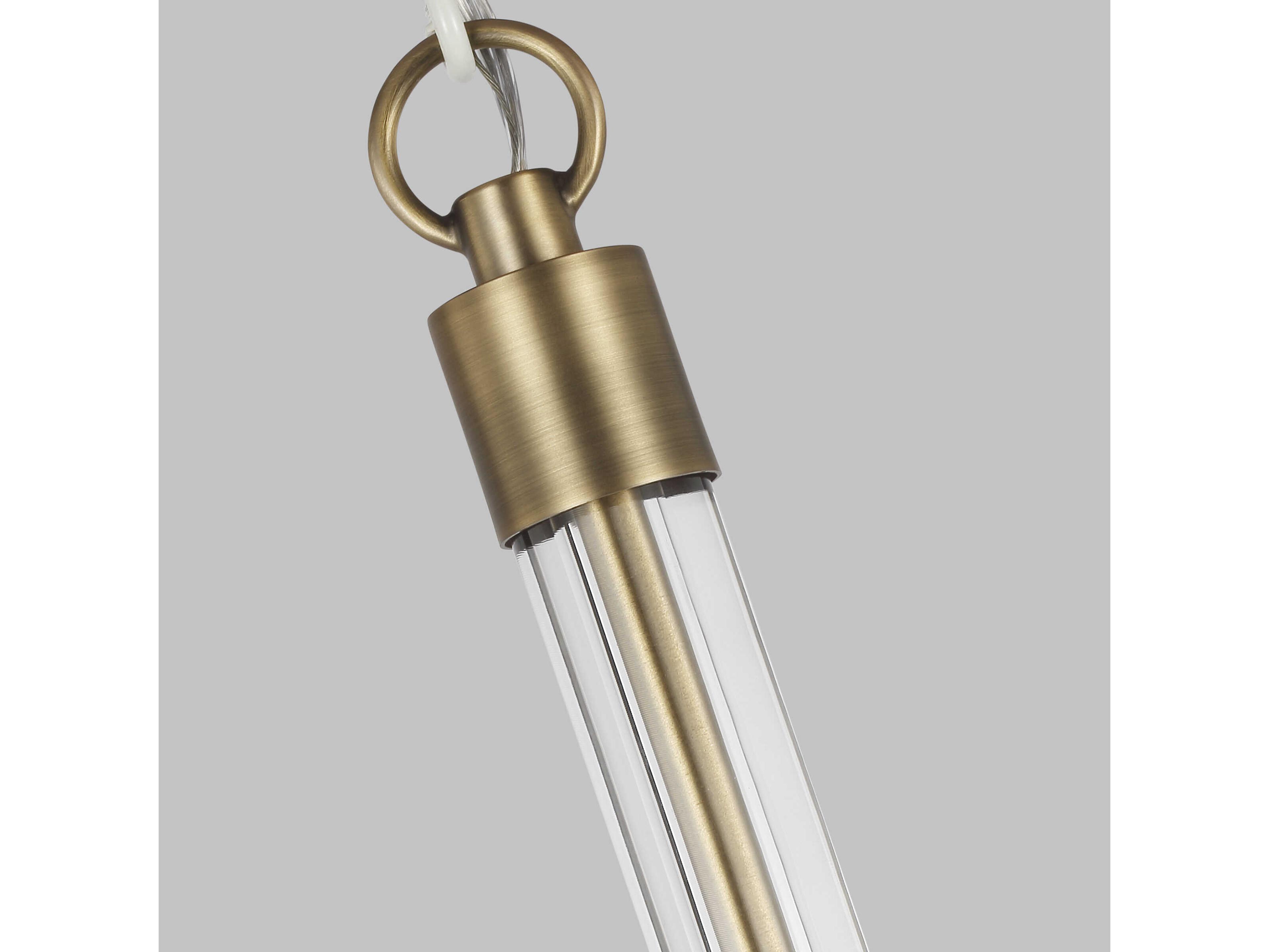 Visual Comfort Studio Robert 6-Light Time Worn Brass Empire Chandelier