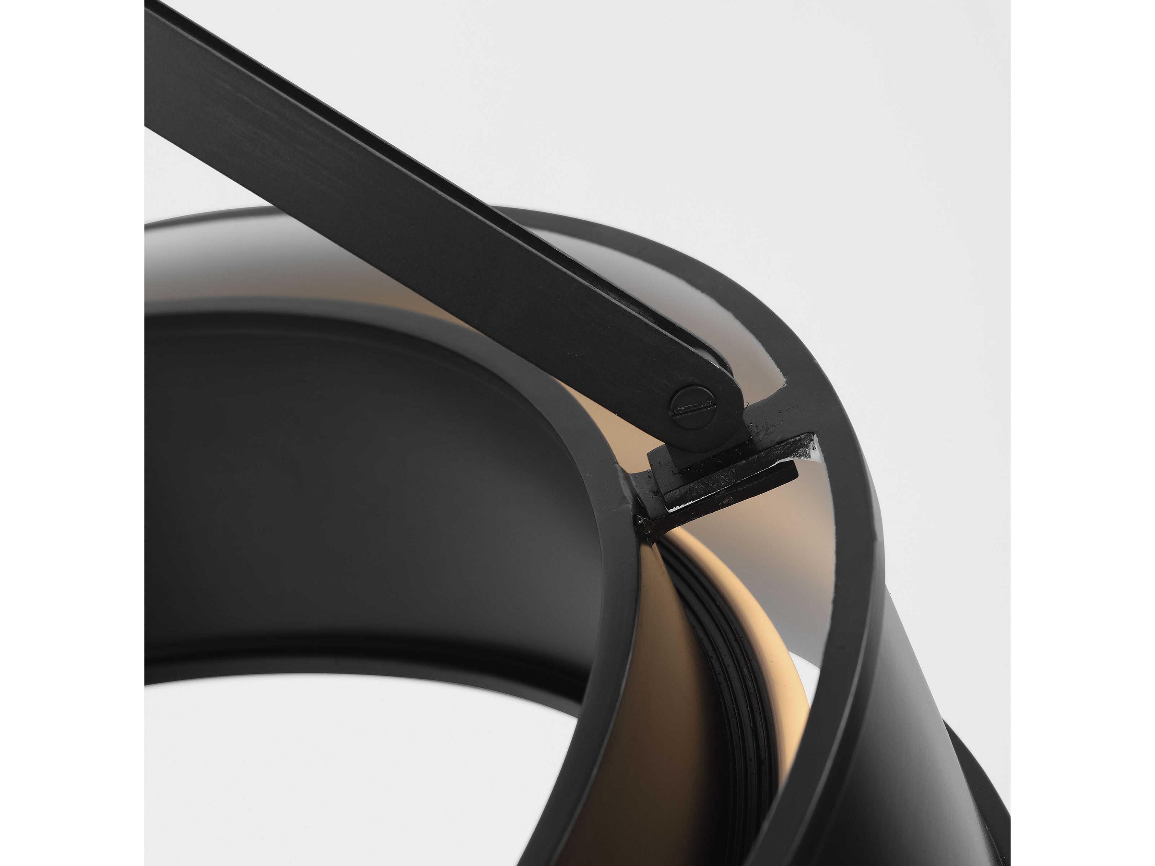 Visual Comfort Studio Leonard 1-Light Aged Iron Black Round Pendant