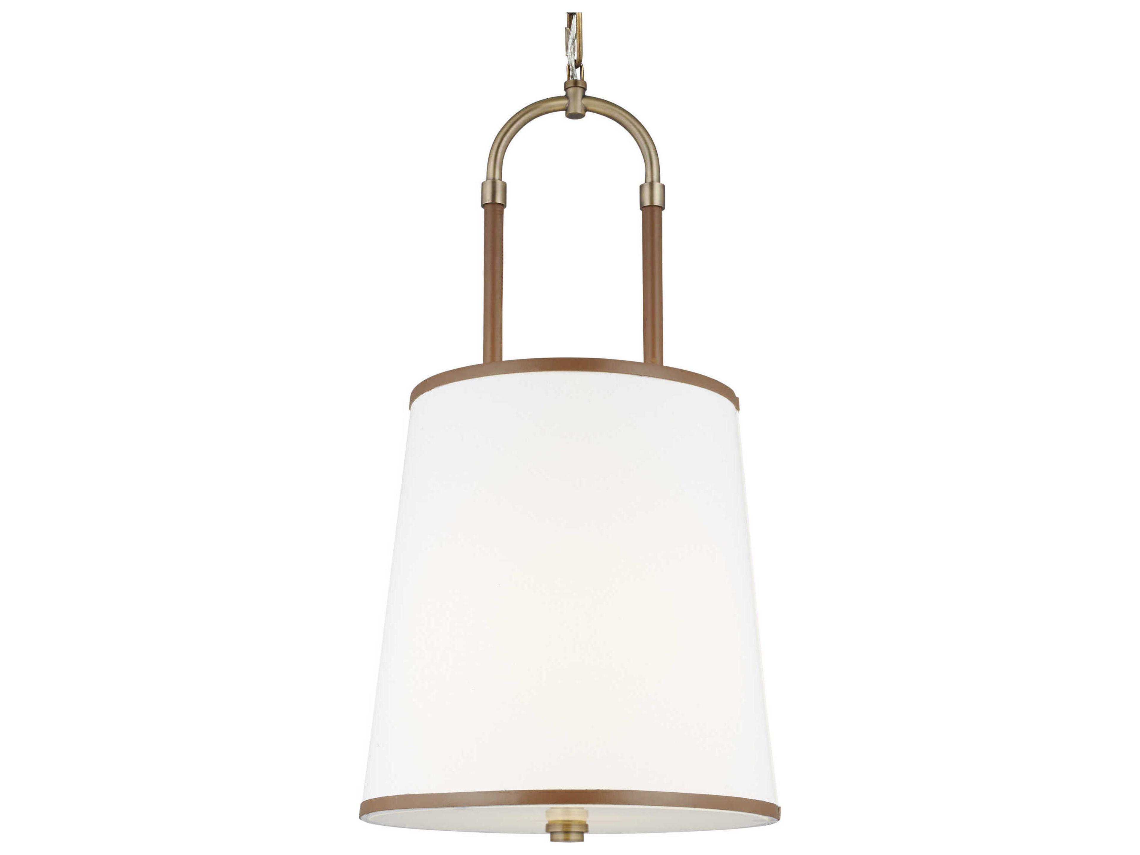 Visual Comfort Studio Katie 1-Light Time Worn Brass Mini Pendant