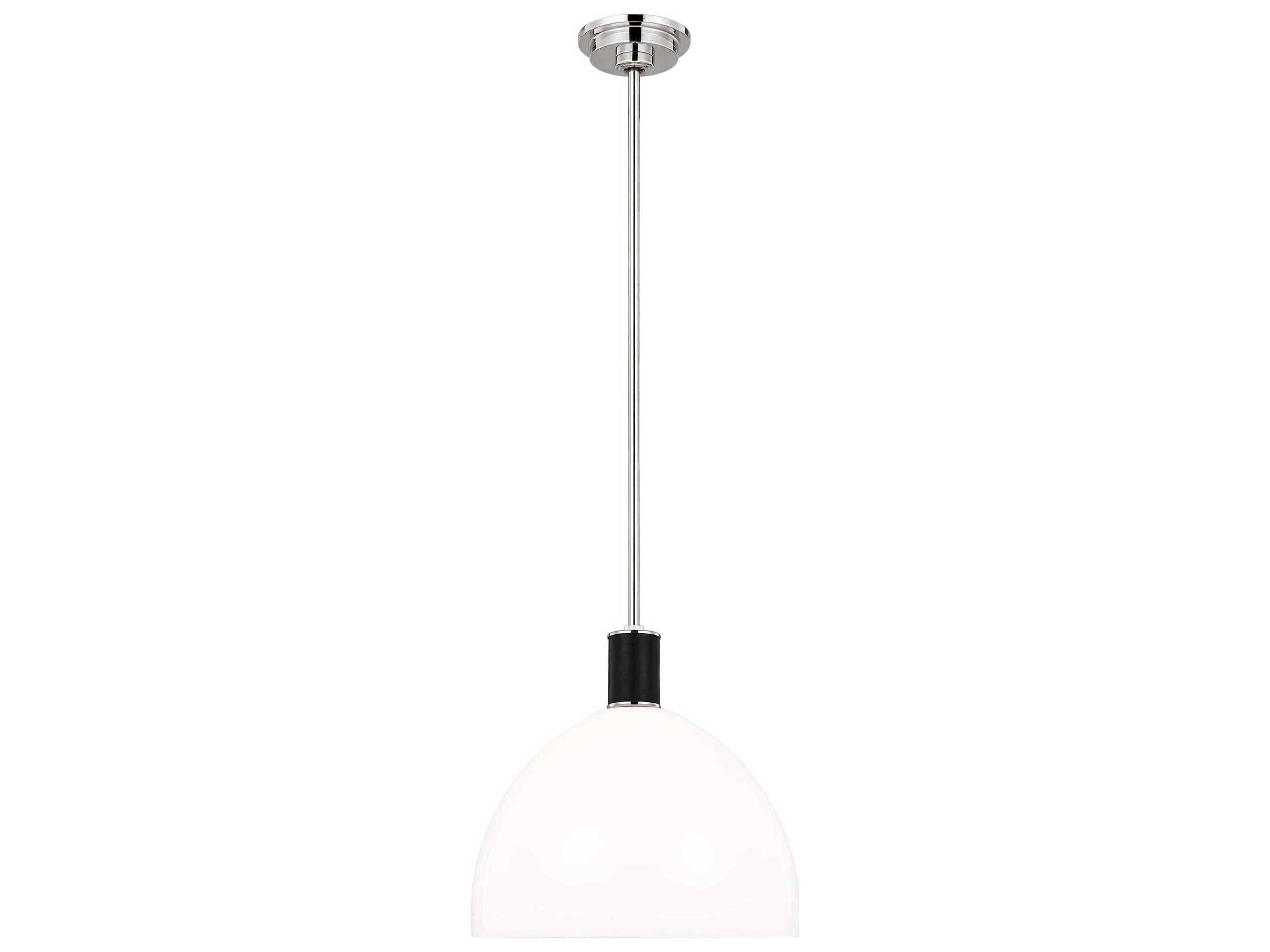 Hadley 1-Light Polished Nickel Dome Pendant