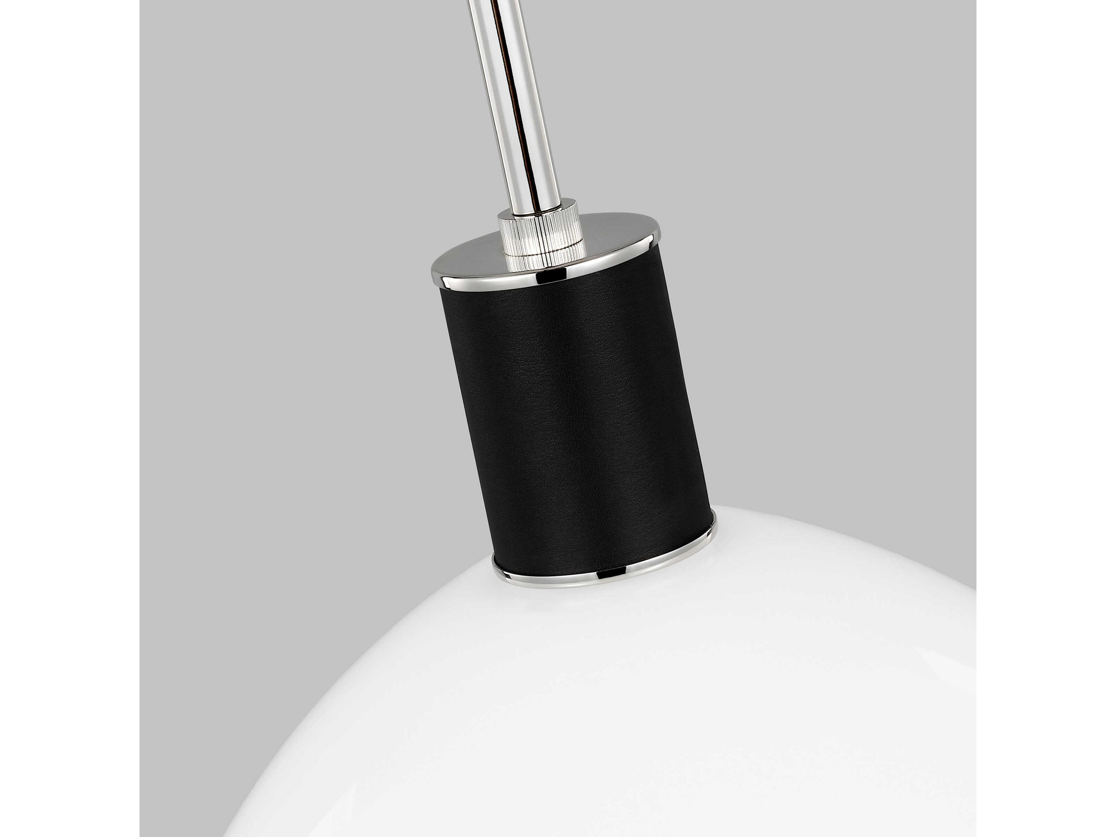 Visual Comfort Studio Hadley 1-Light Polished Nickel Dome Pendant