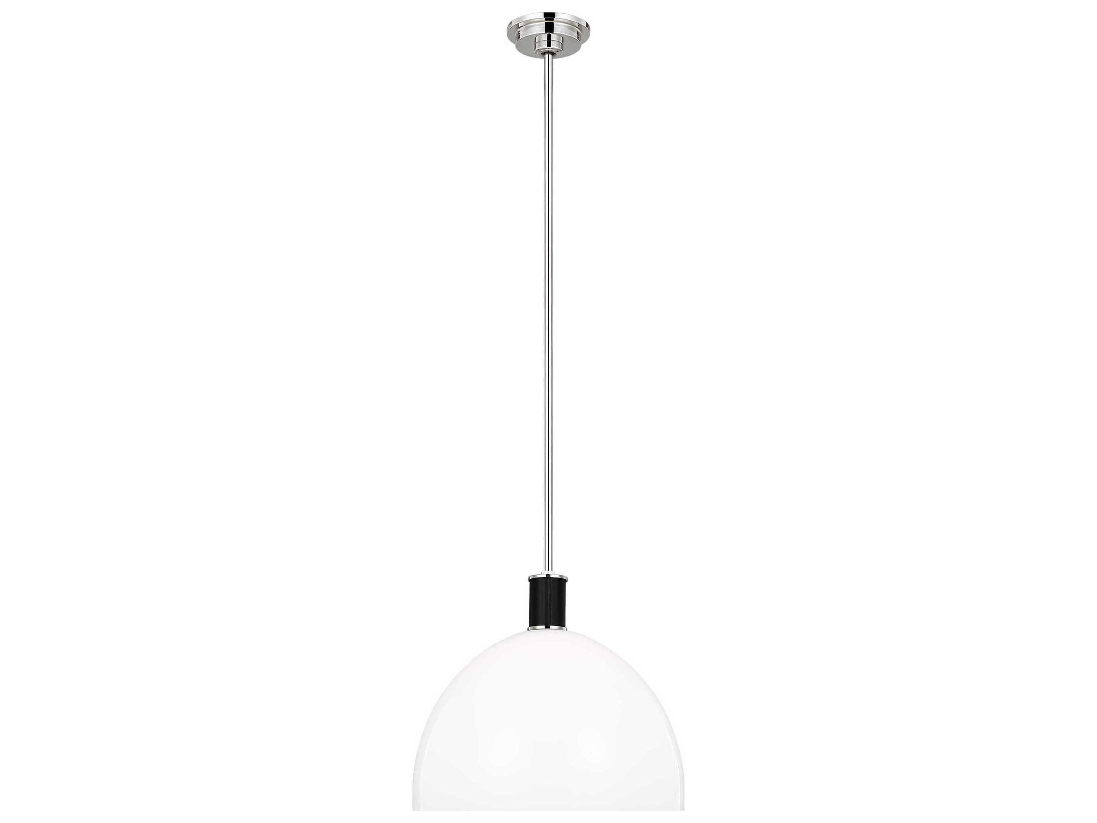 Hadley 1-Light Polished Nickel Dome Pendant