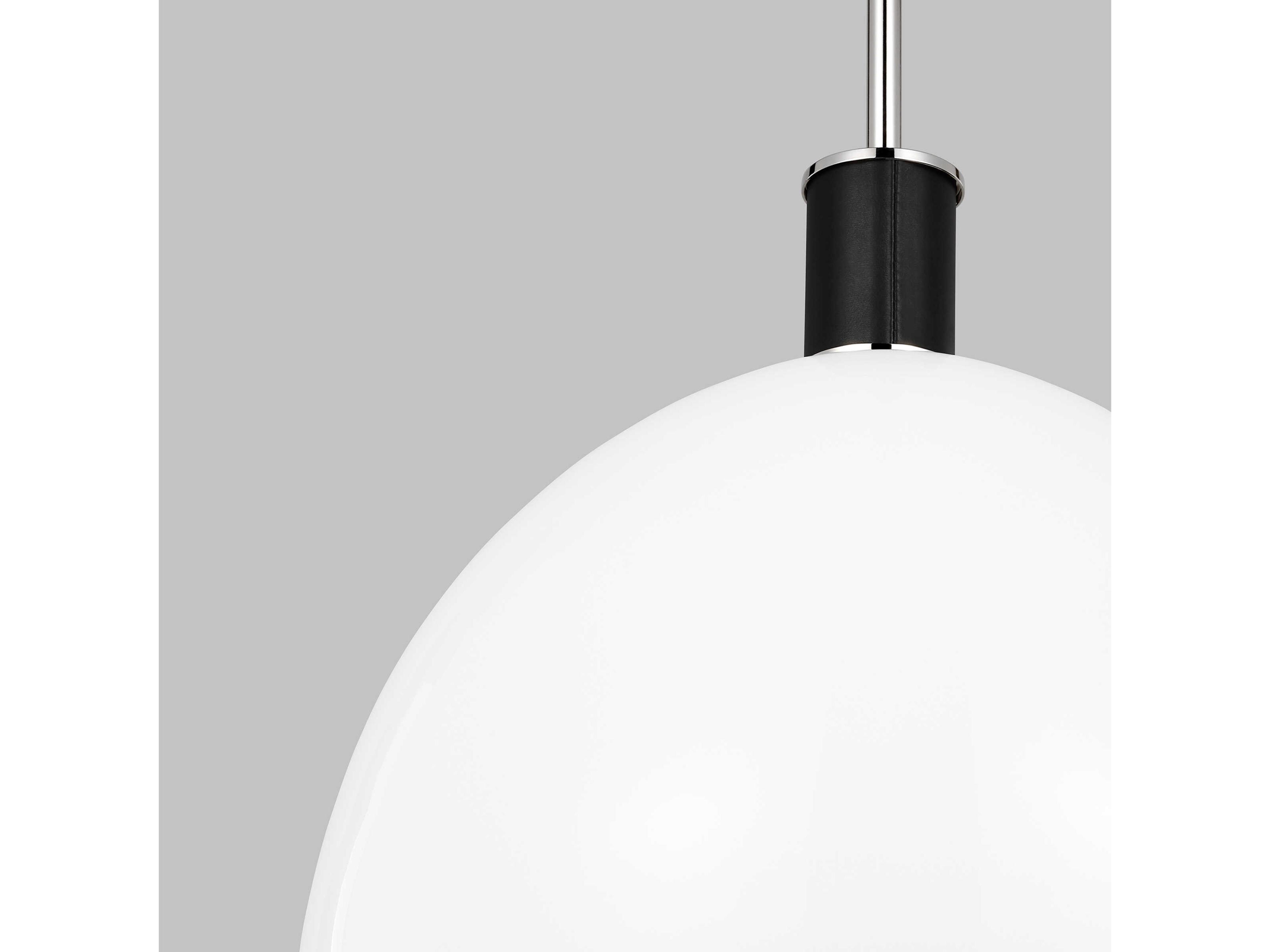 Visual Comfort Studio Hadley 1-Light Polished Nickel Dome Pendant