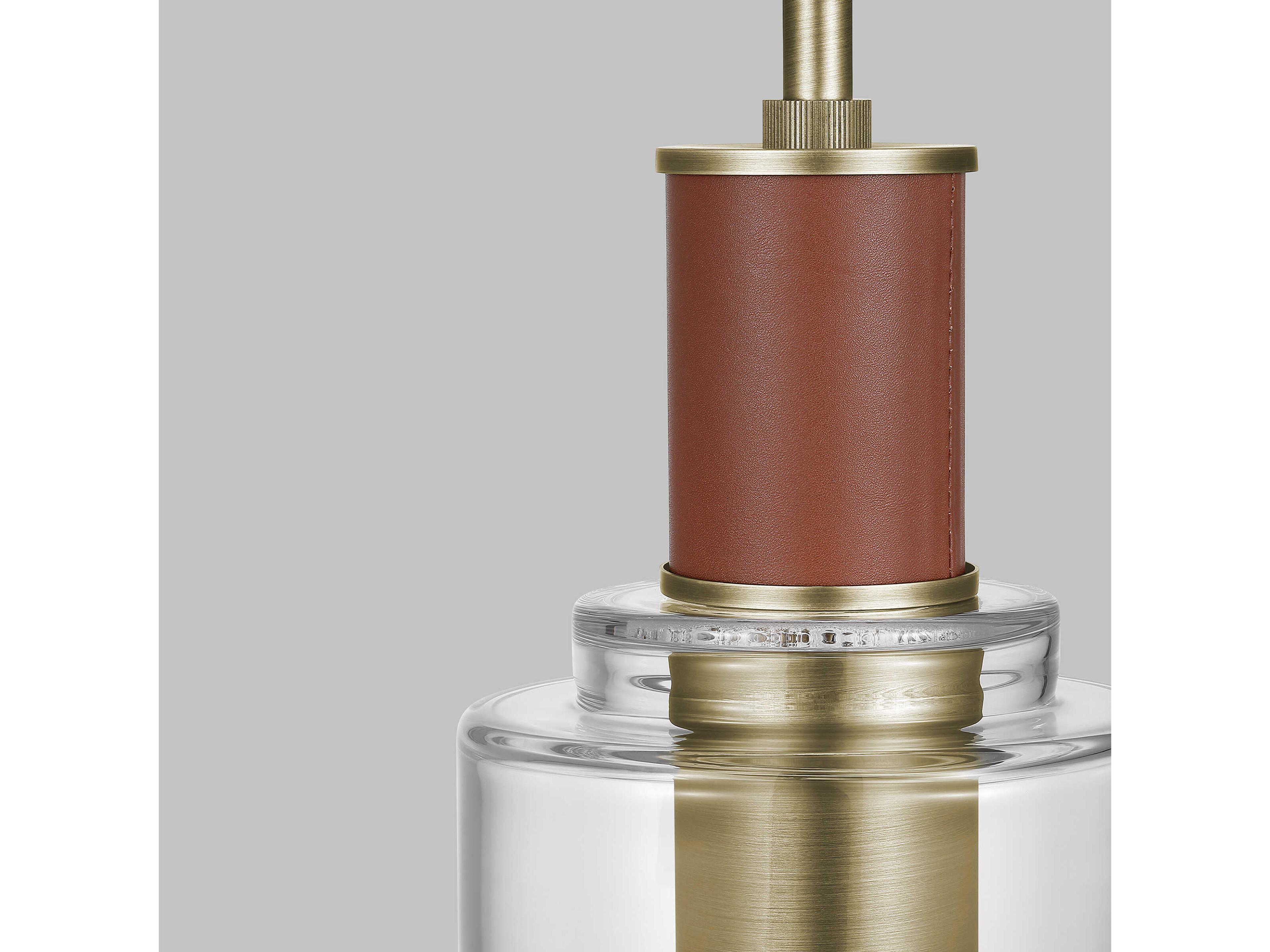 Visual Comfort Studio Hadley 1-Light Time Worn Brass Cylinder Mini Pendant