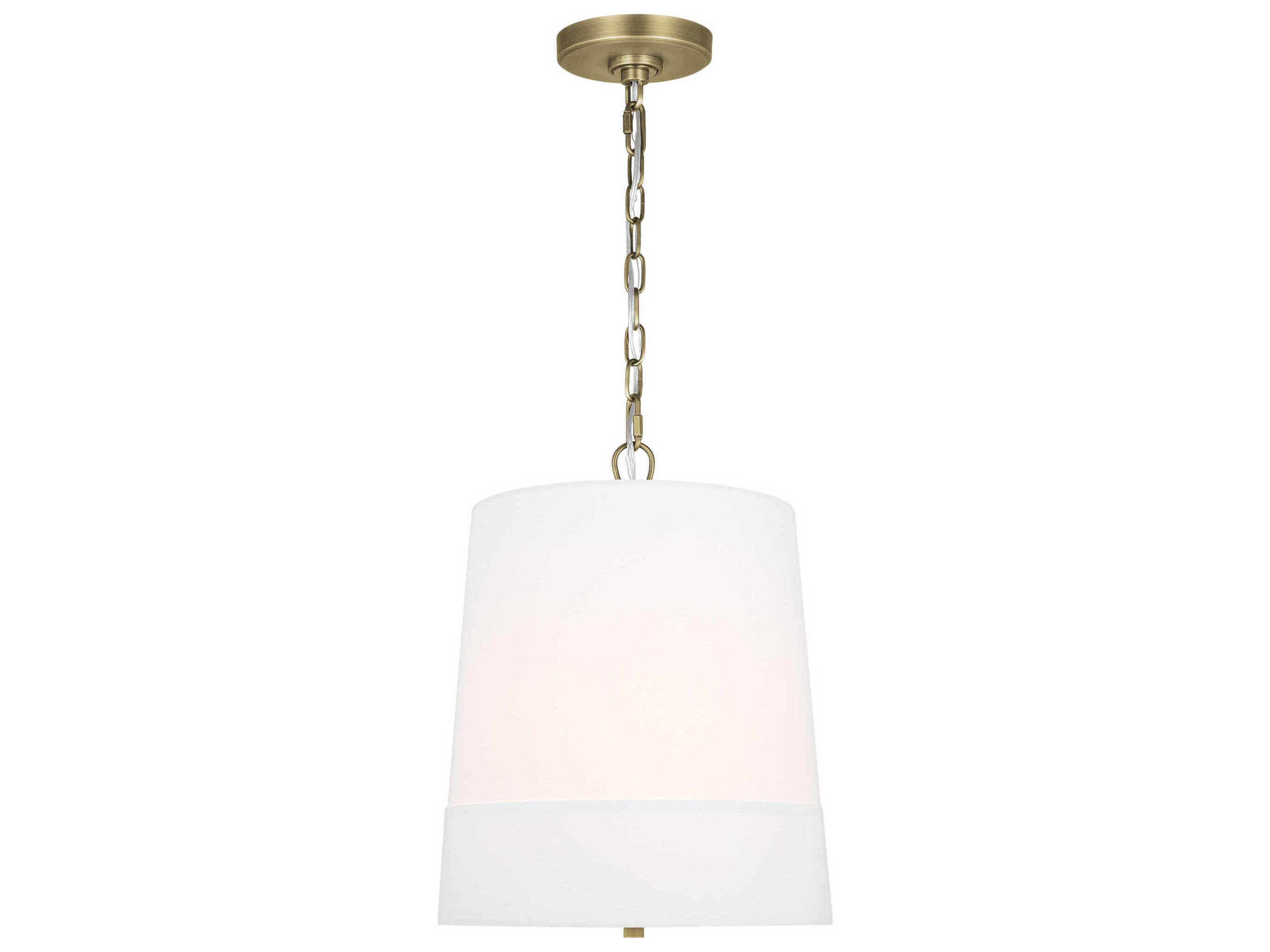 Pendant Light Ivie Time Worn Brass Medium Drum