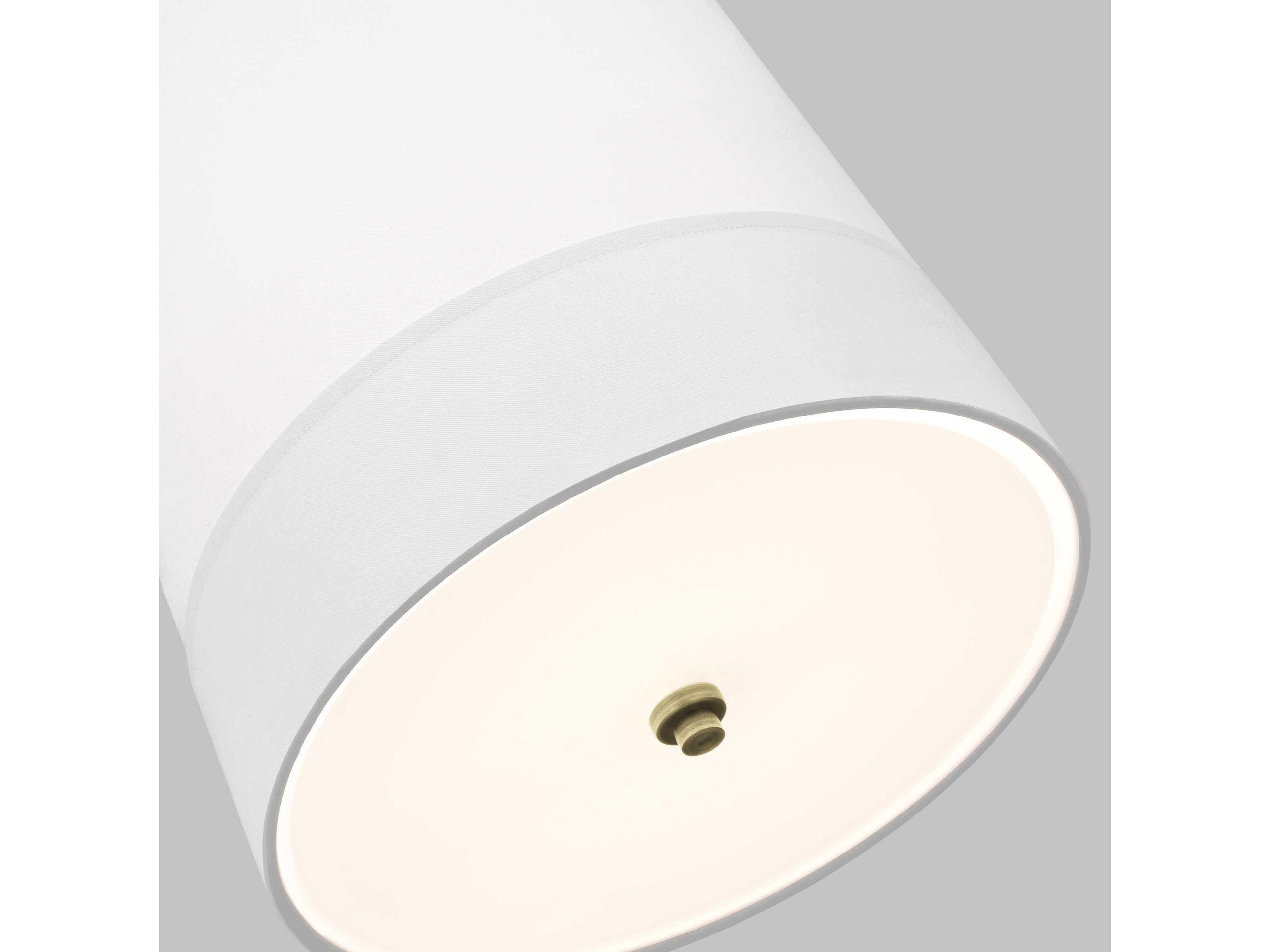 Visual Comfort Studio Ivie 1-Light Time Worn Brass Drum Mini Pendant