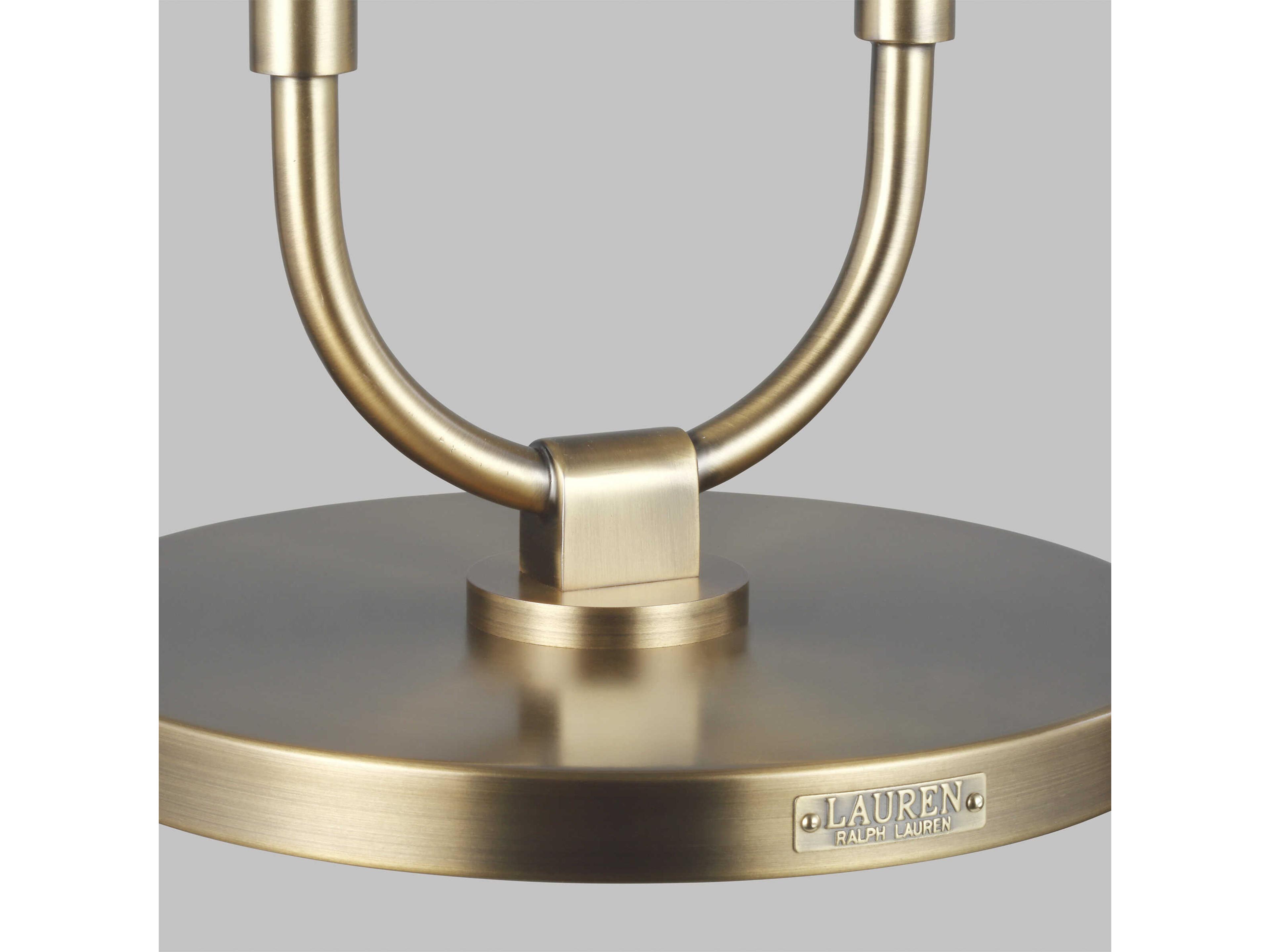 Visual Comfort Studio Katie Time Worn Brass White Linen Fabric Buffet Lamp