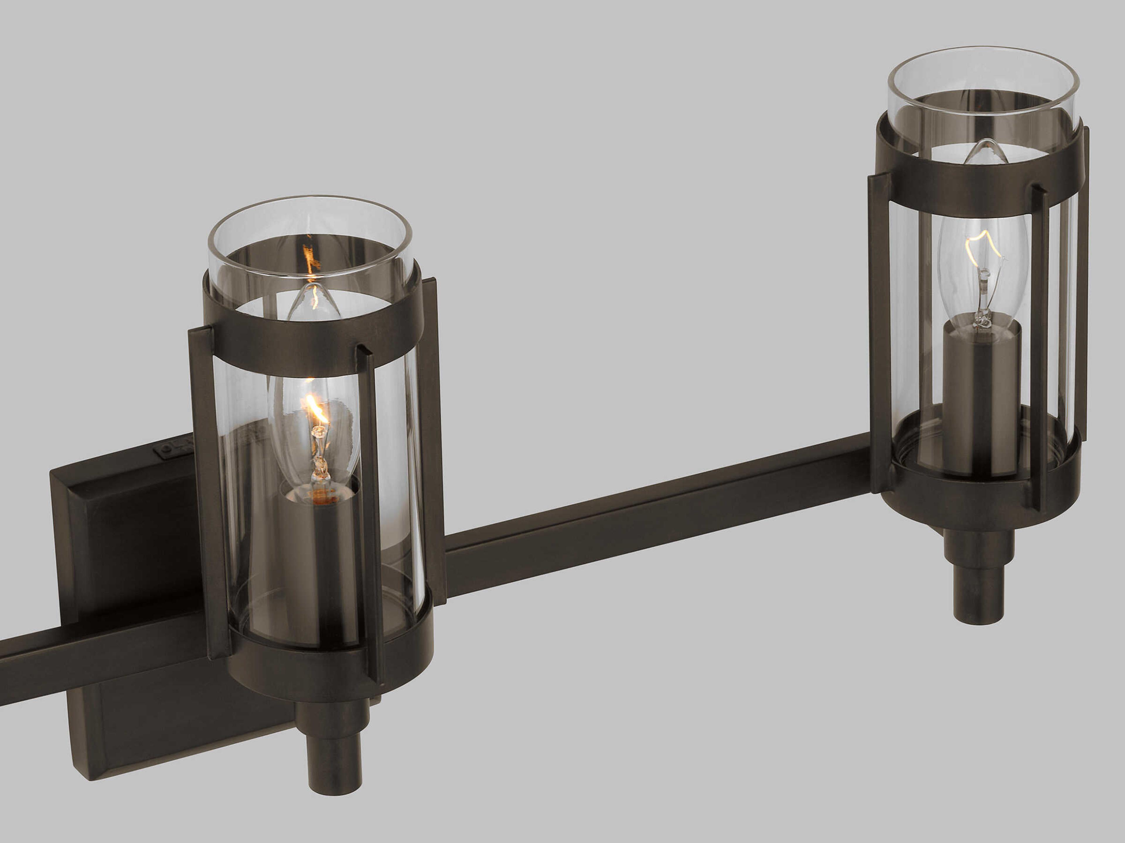 Visual Comfort Studio Flynn 3-Light Aged Iron Black Vanity Light