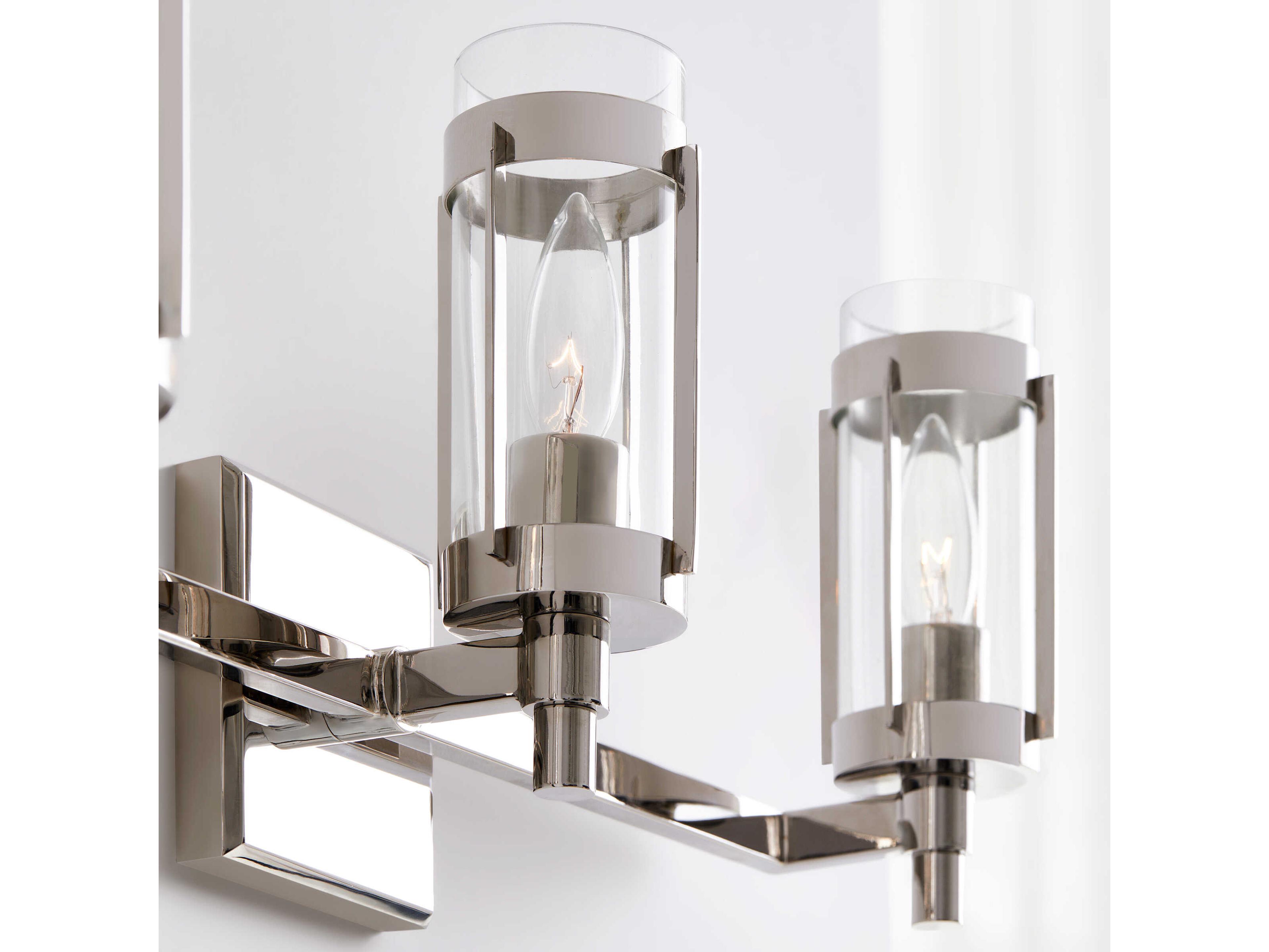 Visual Comfort Studio Flynn 3-Light Polished Nickel Vanity Light