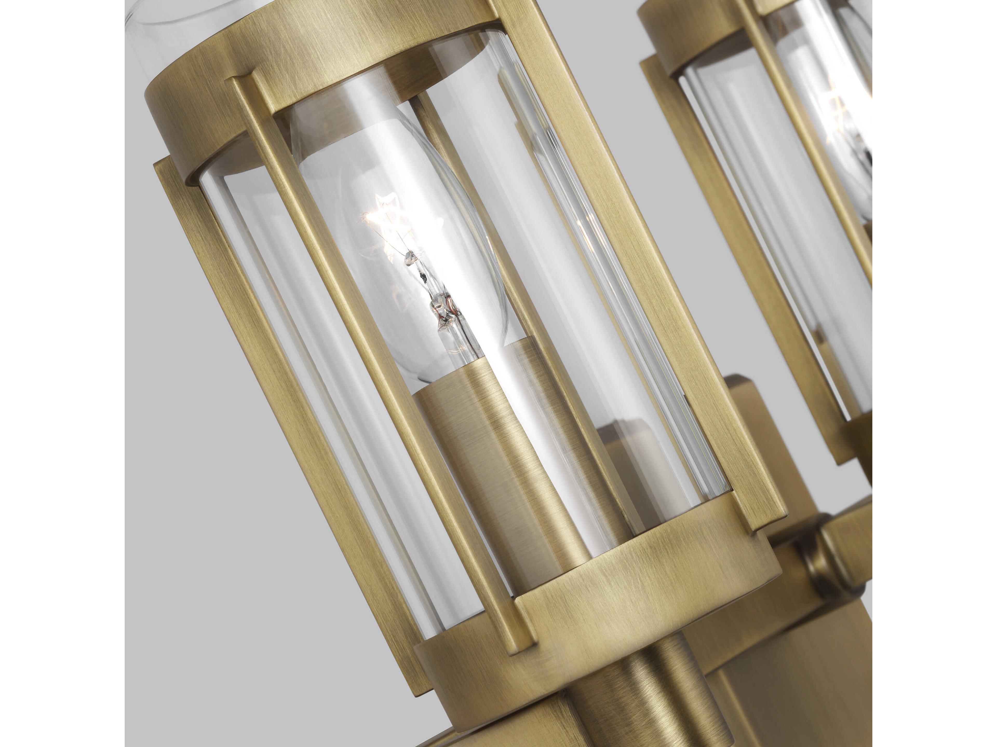 Visual Comfort Studio Flynn 3-Light Time Worn Brass Vanity Light