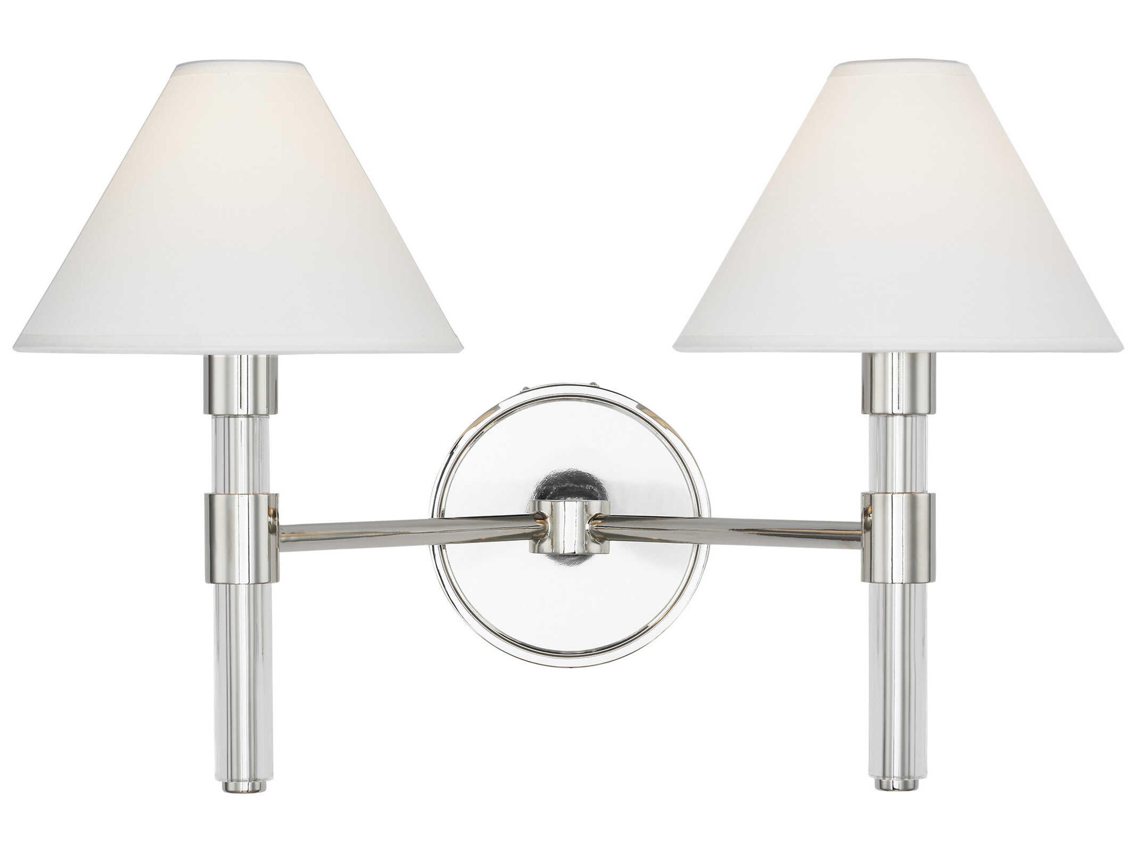 Visual Comfort Studio Robert 2-Light Polished Nickel Vanity Light