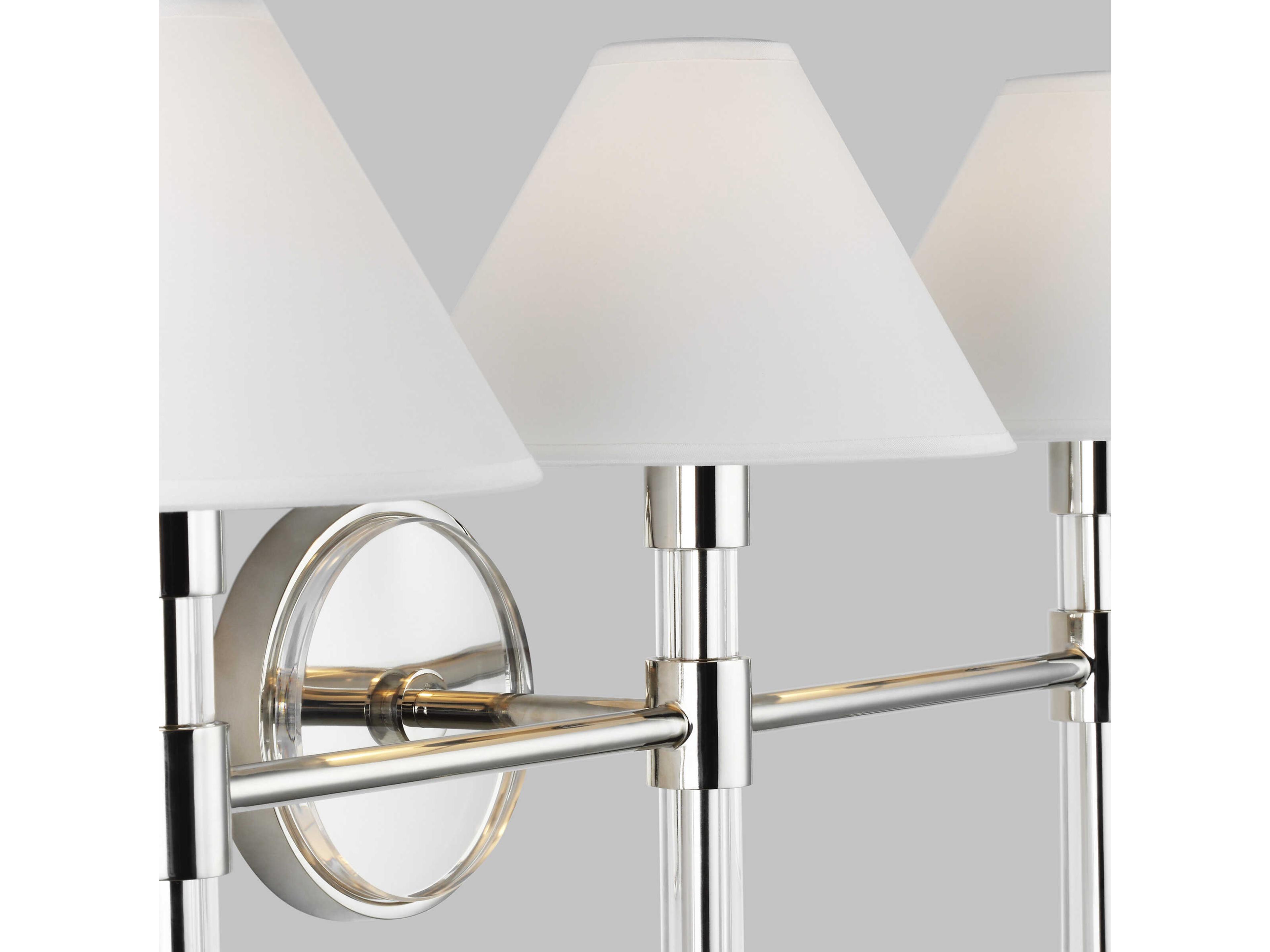 Visual Comfort Studio Robert 3-Light Polished Nickel Vanity Light