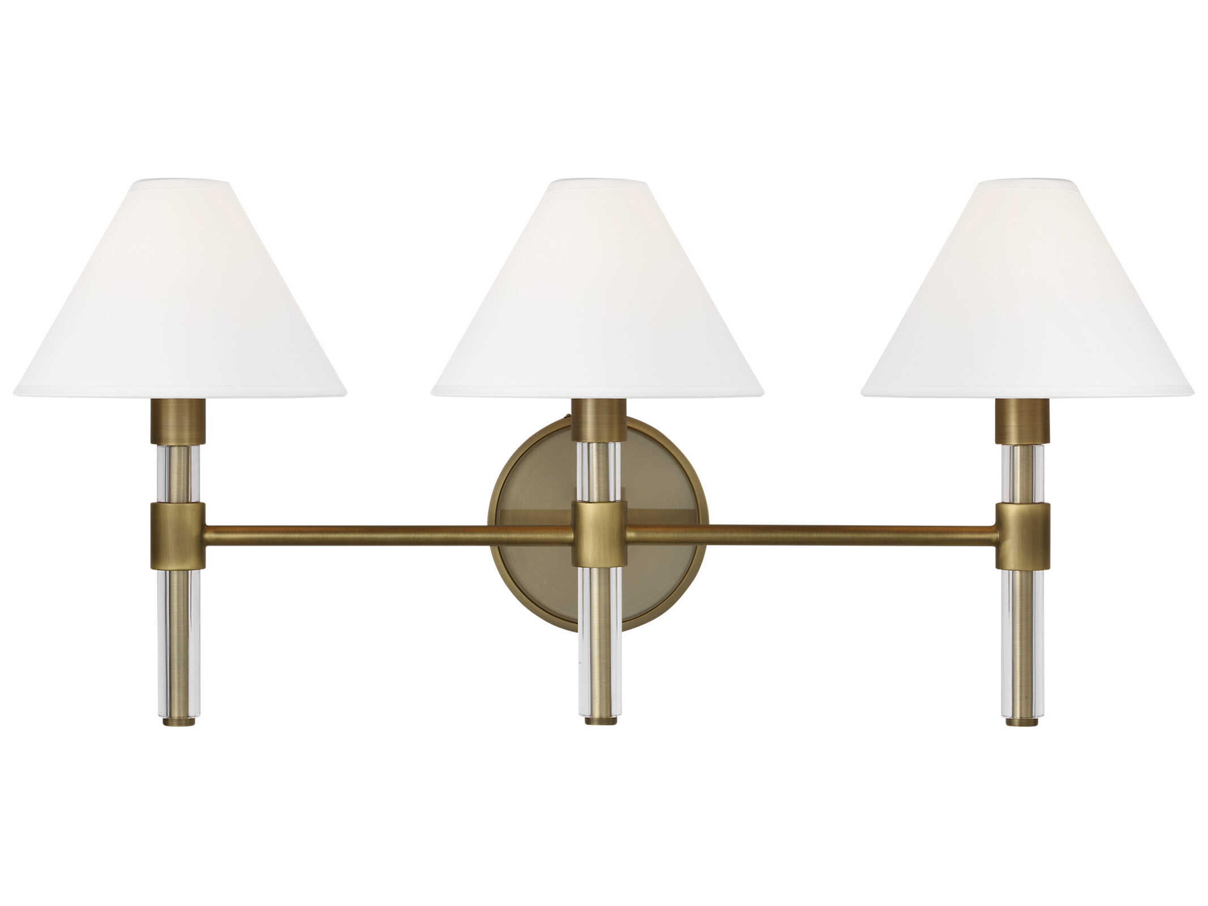 Visual Comfort Studio Robert 3-Light Time Worn Brass Vanity Light