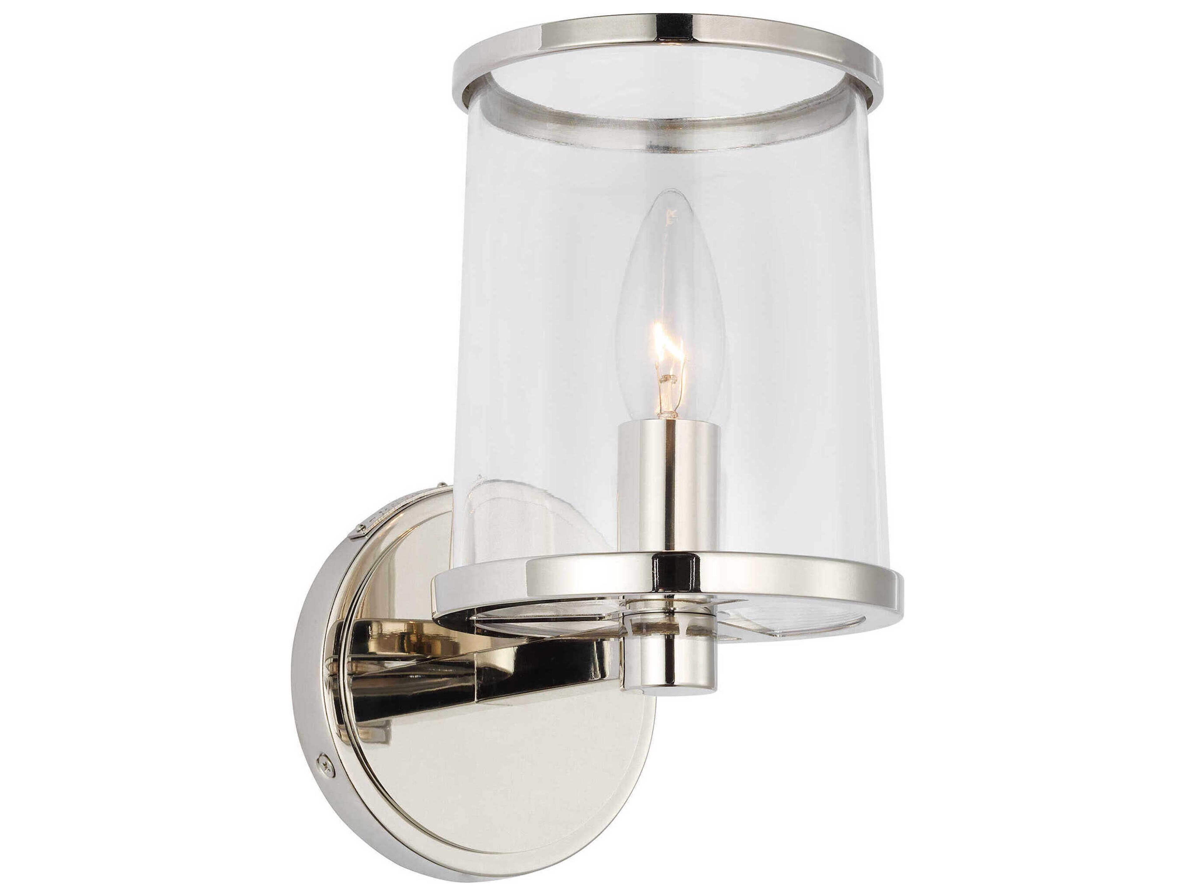 1-Light Wall Sconce Reynolds Polished Nickel