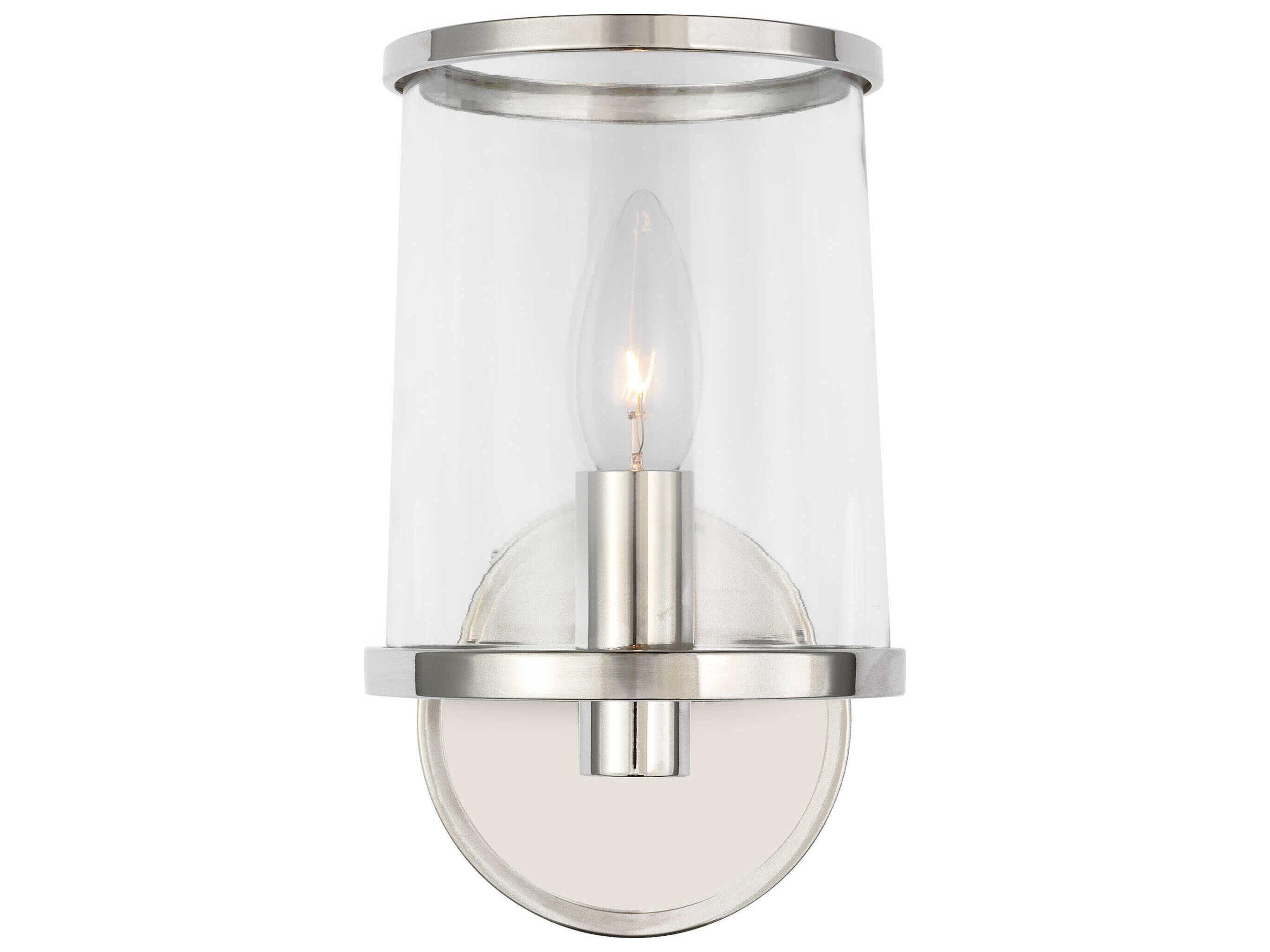 Visual Comfort Studio Reynolds 1-Light Polished Nickel Wall Sconce