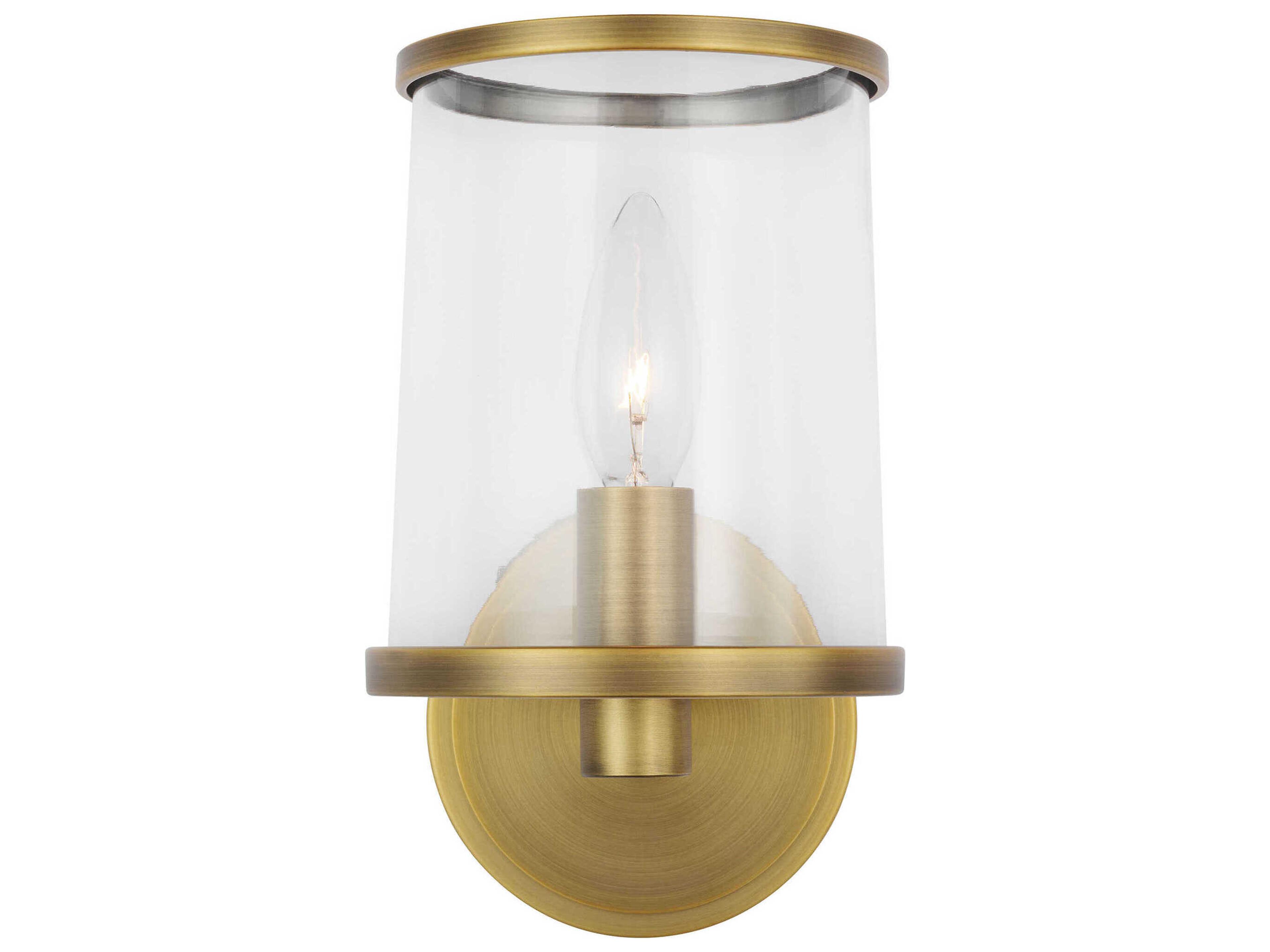 Visual Comfort Studio Reynolds 1-Light Time Worn Brass Wall Sconce