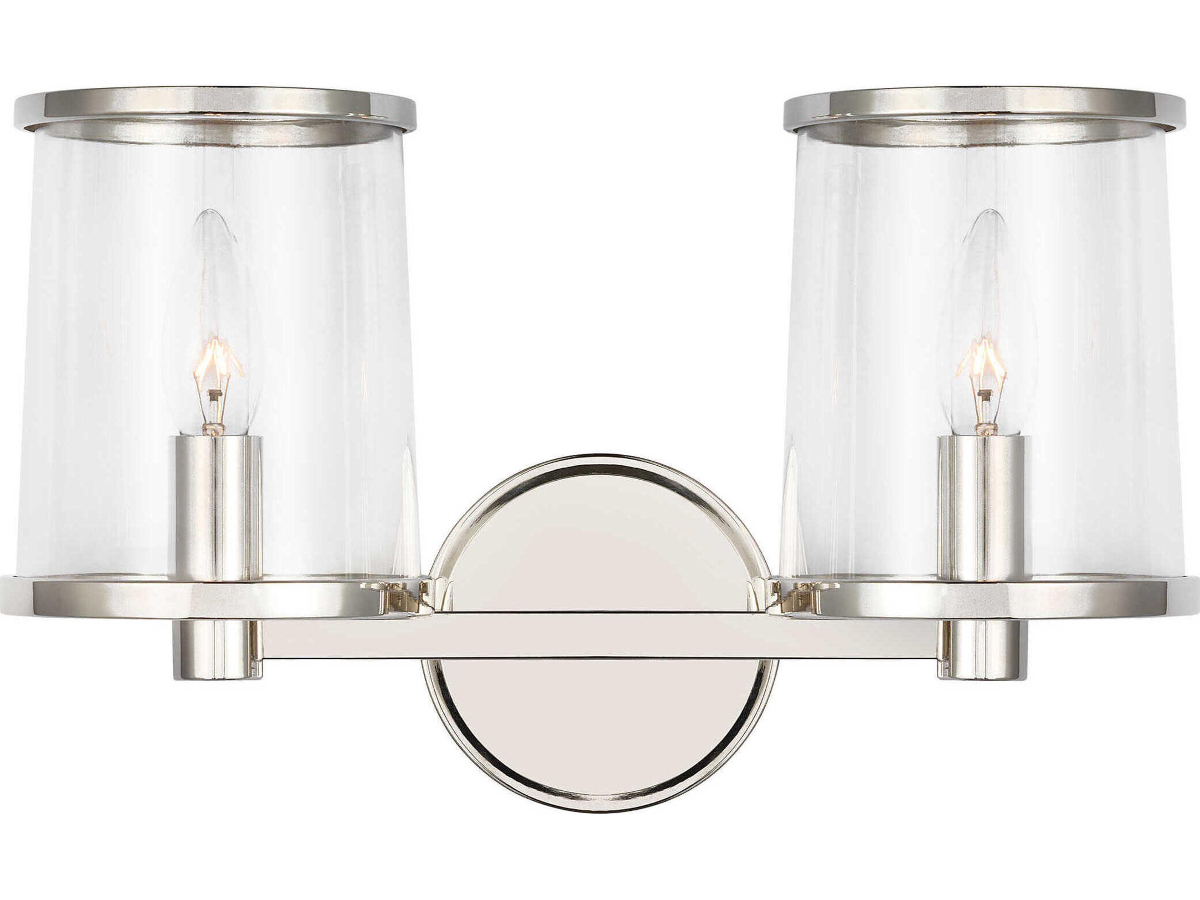 Visual Comfort Studio Reynolds 2-Light Polished Nickel Vanity Light