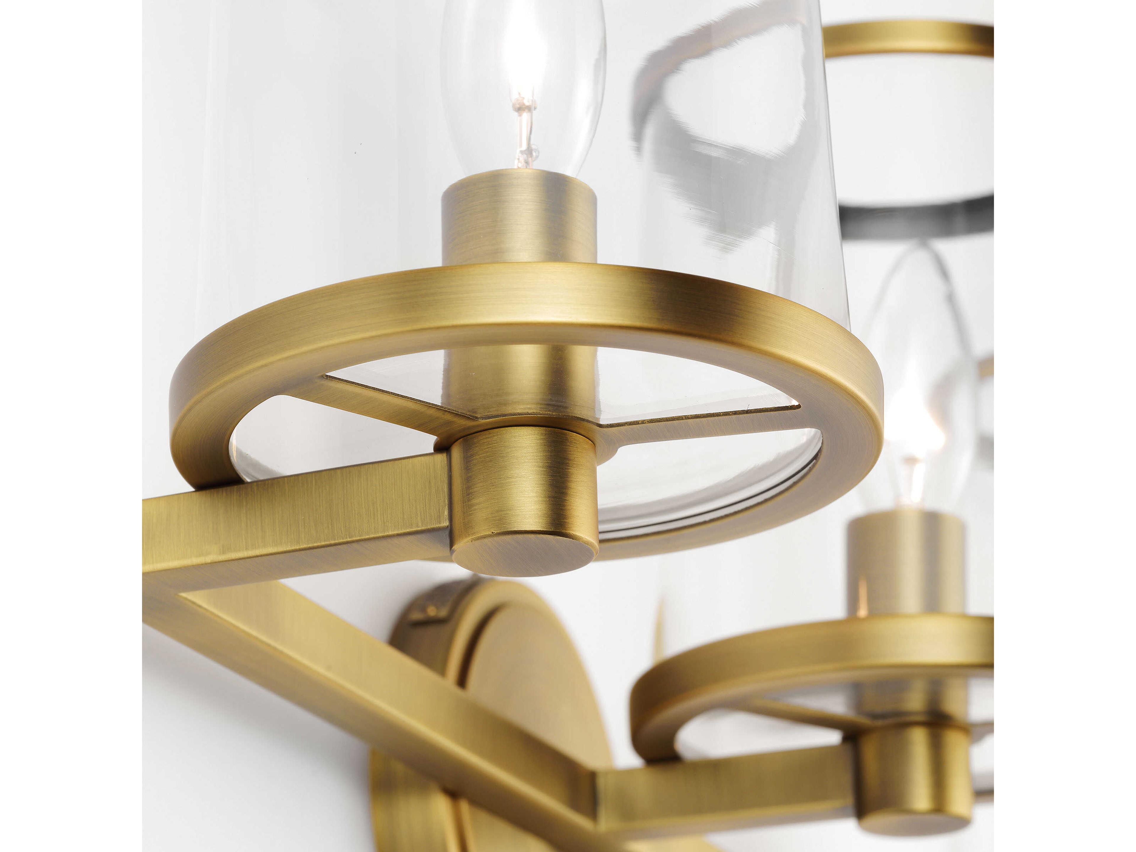 Visual Comfort Studio Reynolds 3-Light Time Worn Brass Vanity Light
