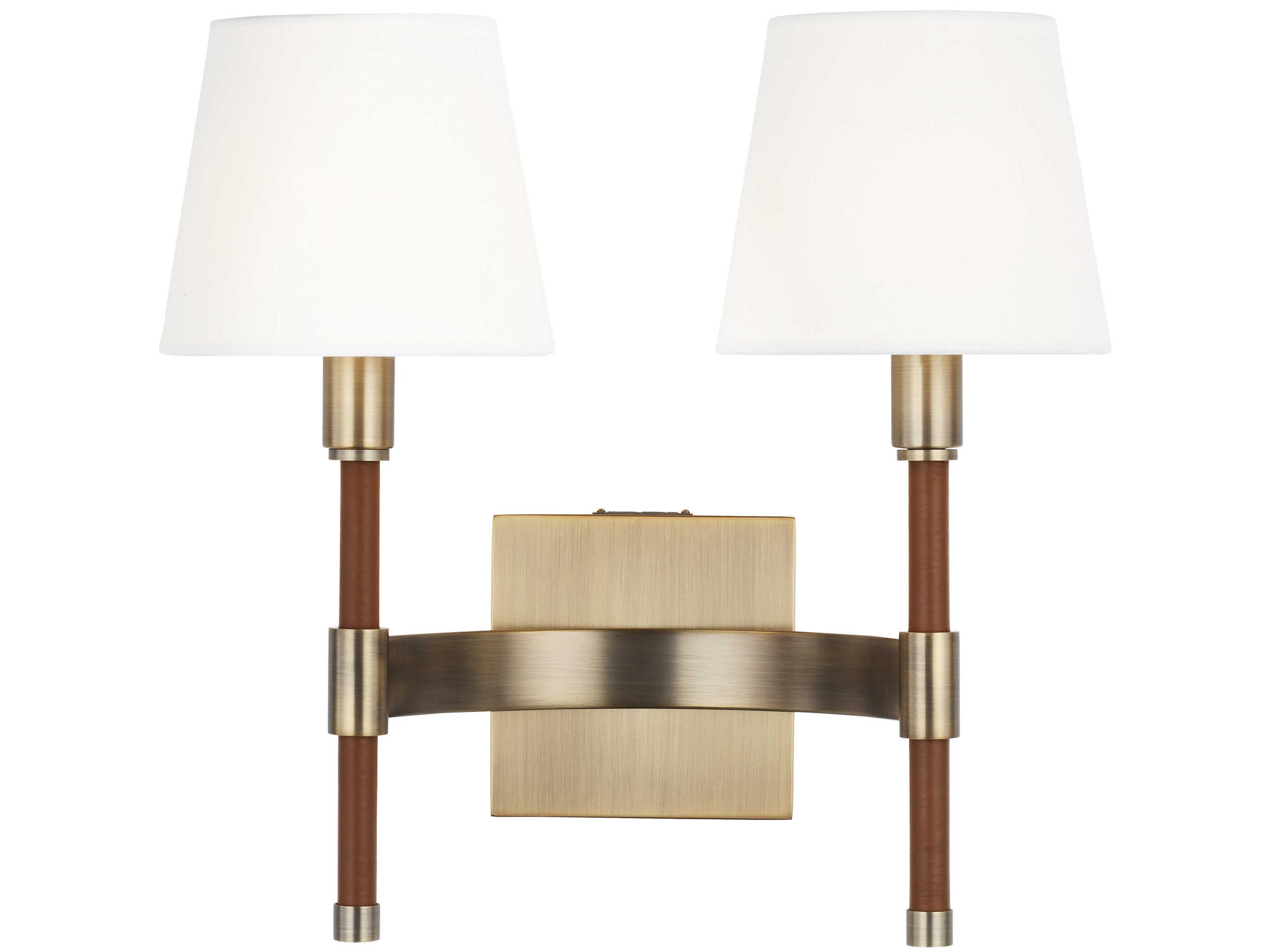Visual Comfort Studio Katie 2-Light Time Worn Brass Vanity Light
