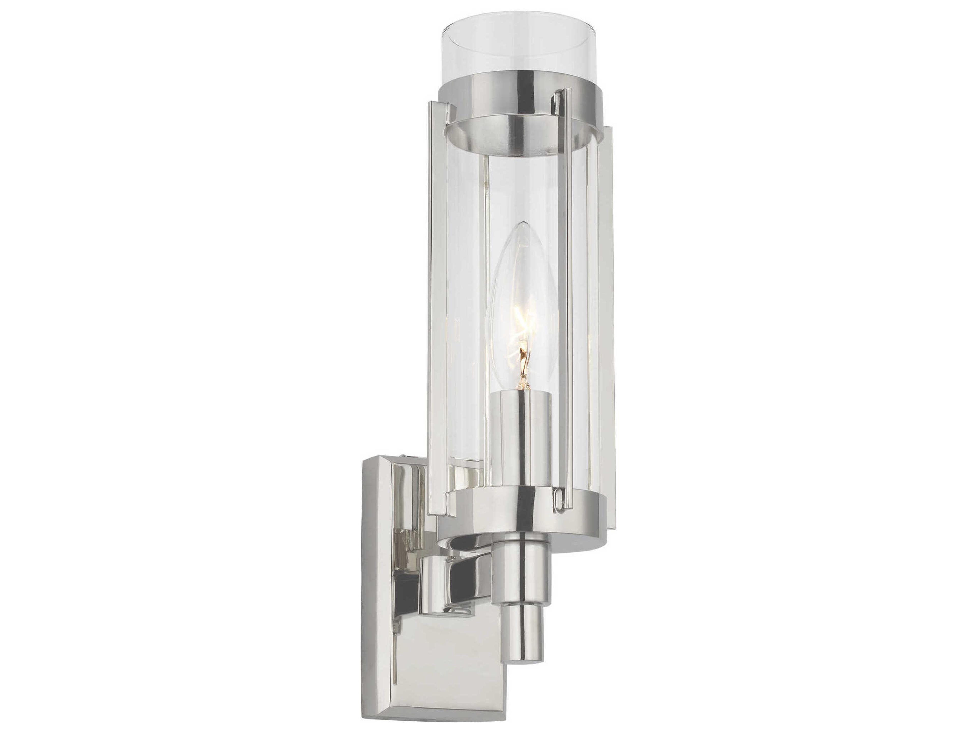 Flynn 1-Light Wall Sconce Polished Nickel