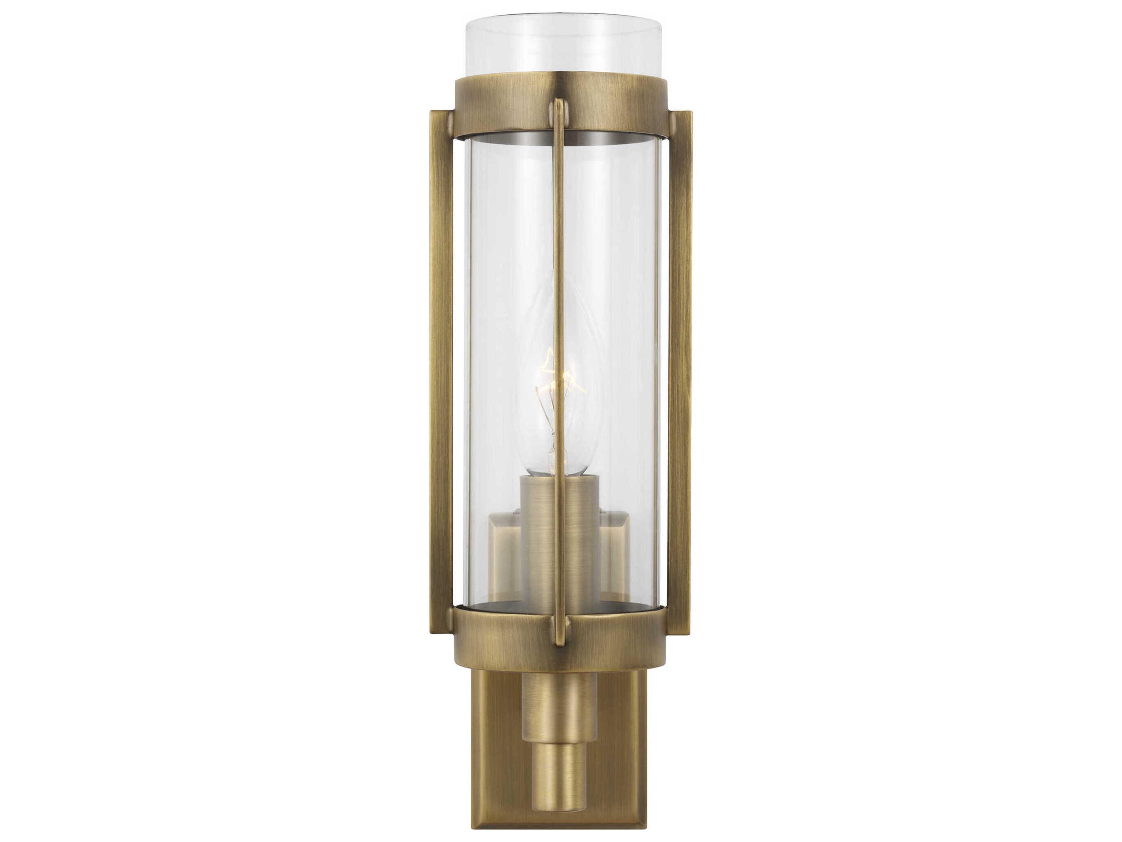 Visual Comfort Studio Flynn 1-Light Time Worn Brass Wall Sconce