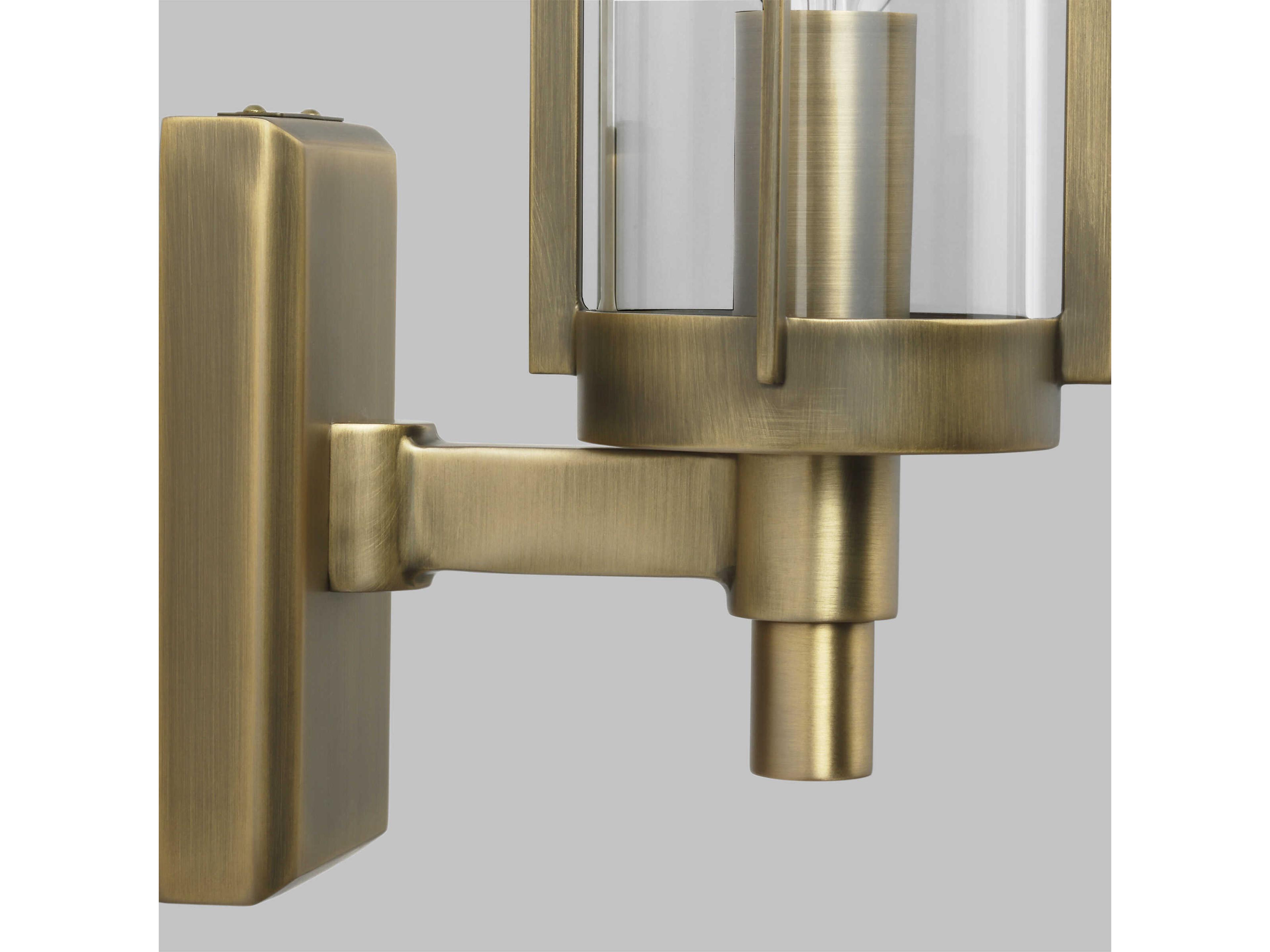 Visual Comfort Studio Flynn 1-Light Time Worn Brass Wall Sconce