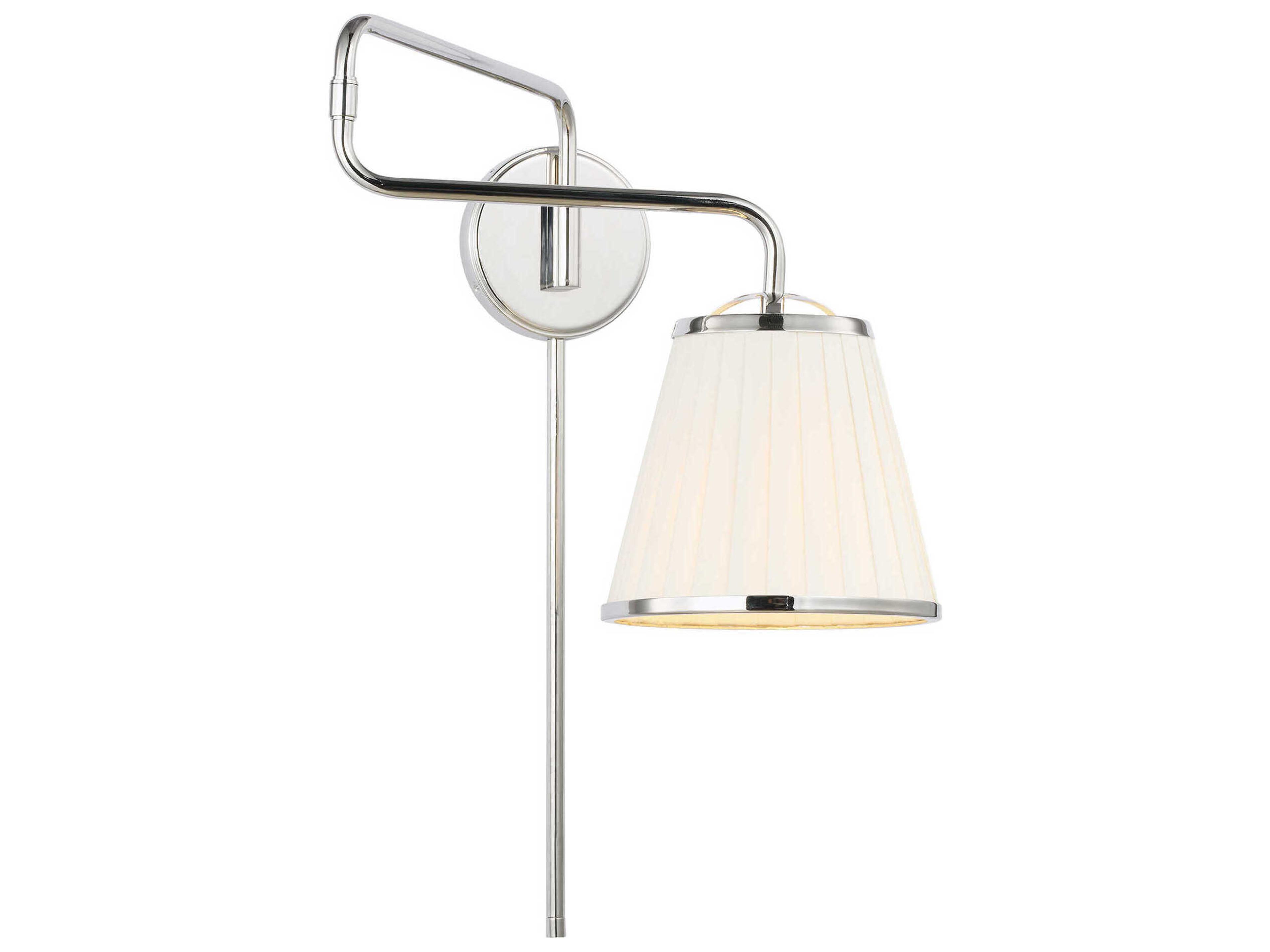 Visual Comfort Studio Esther 1-Light Polished Nickel Swing Wall Sconce