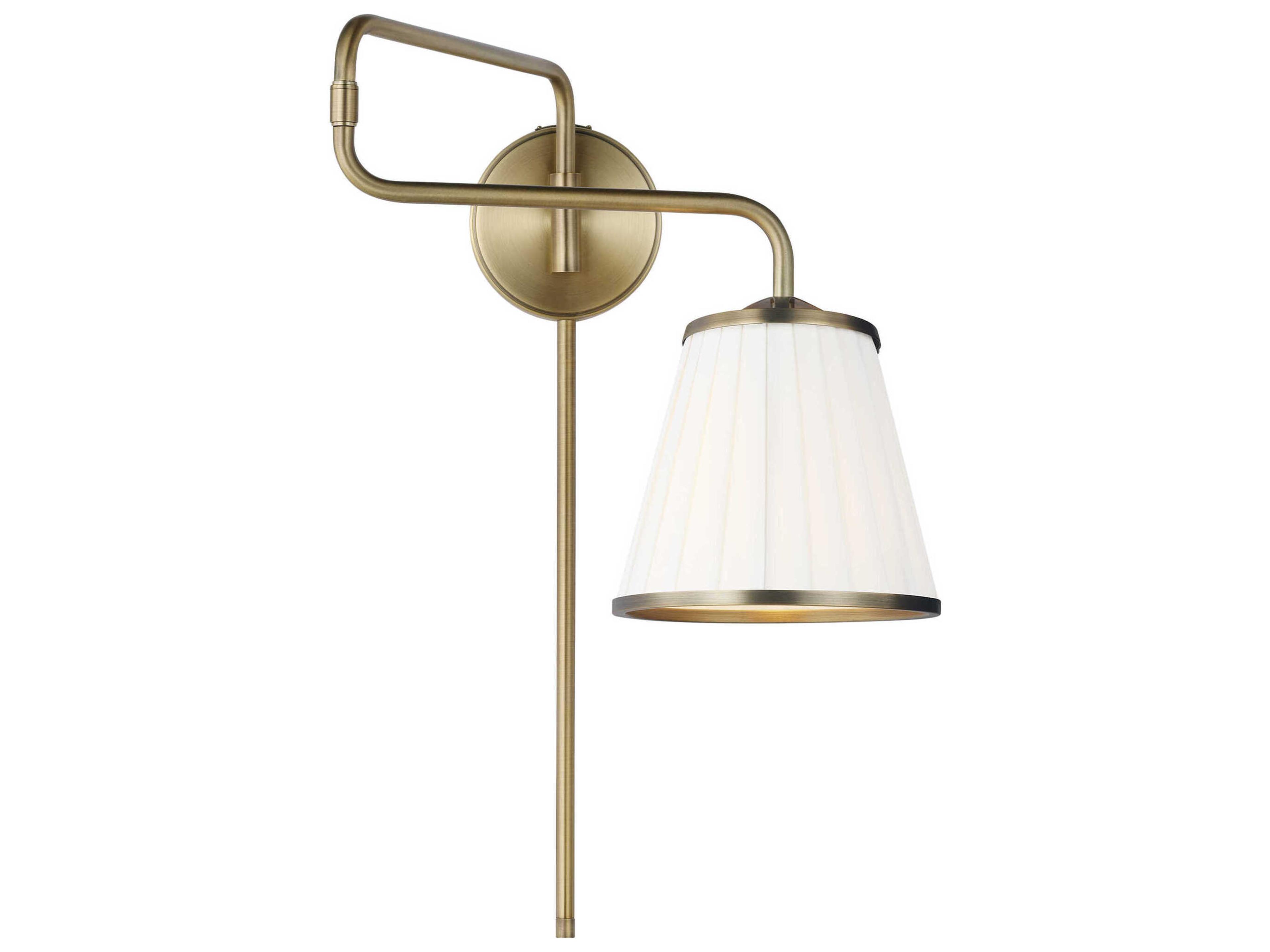 Visual Comfort Studio Esther 1-Light Time Worn Brass Swing Wall Sconce
