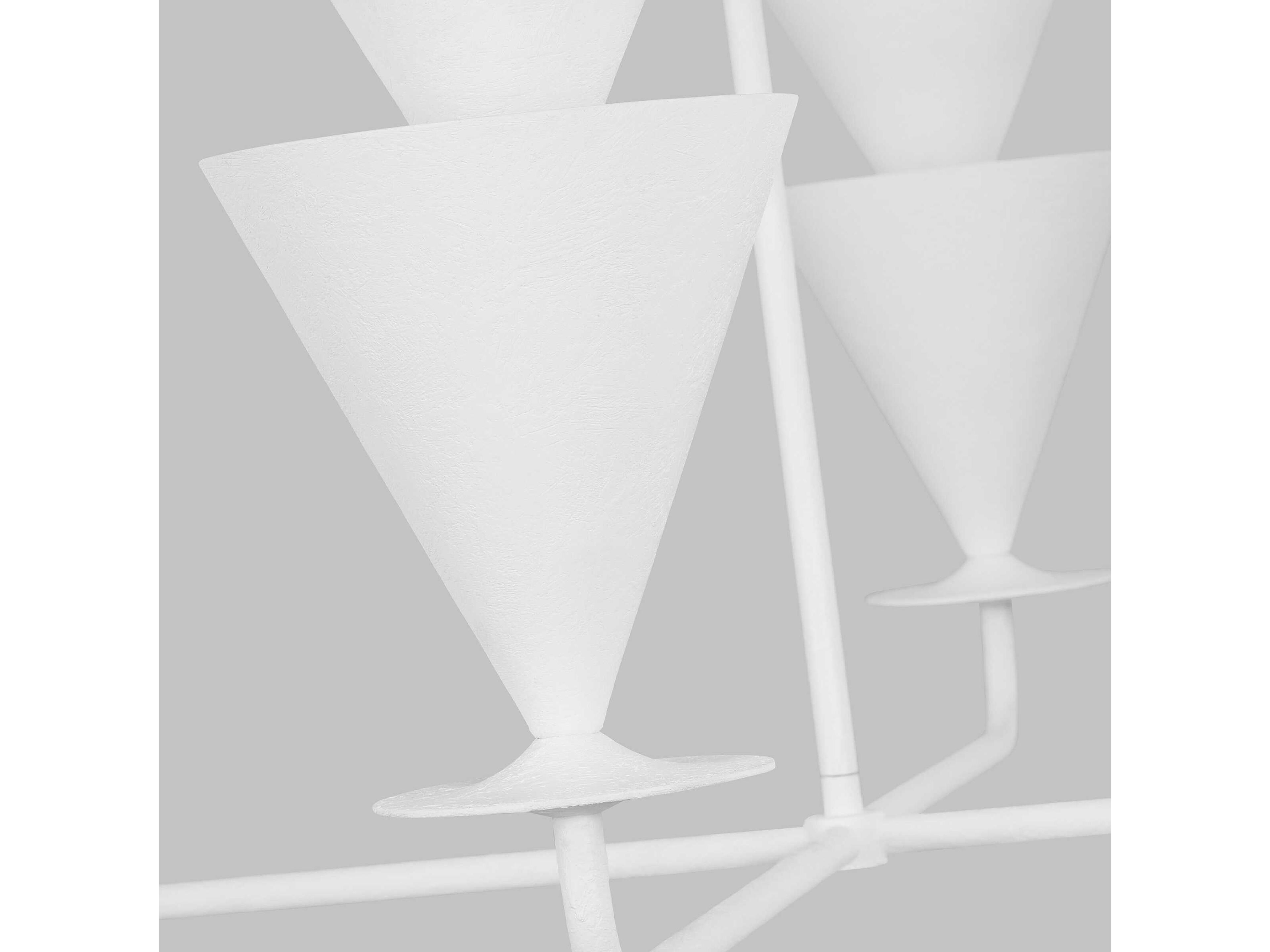 Visual Comfort Studio Cornet 4-Light Cast Plaster White Chandelier