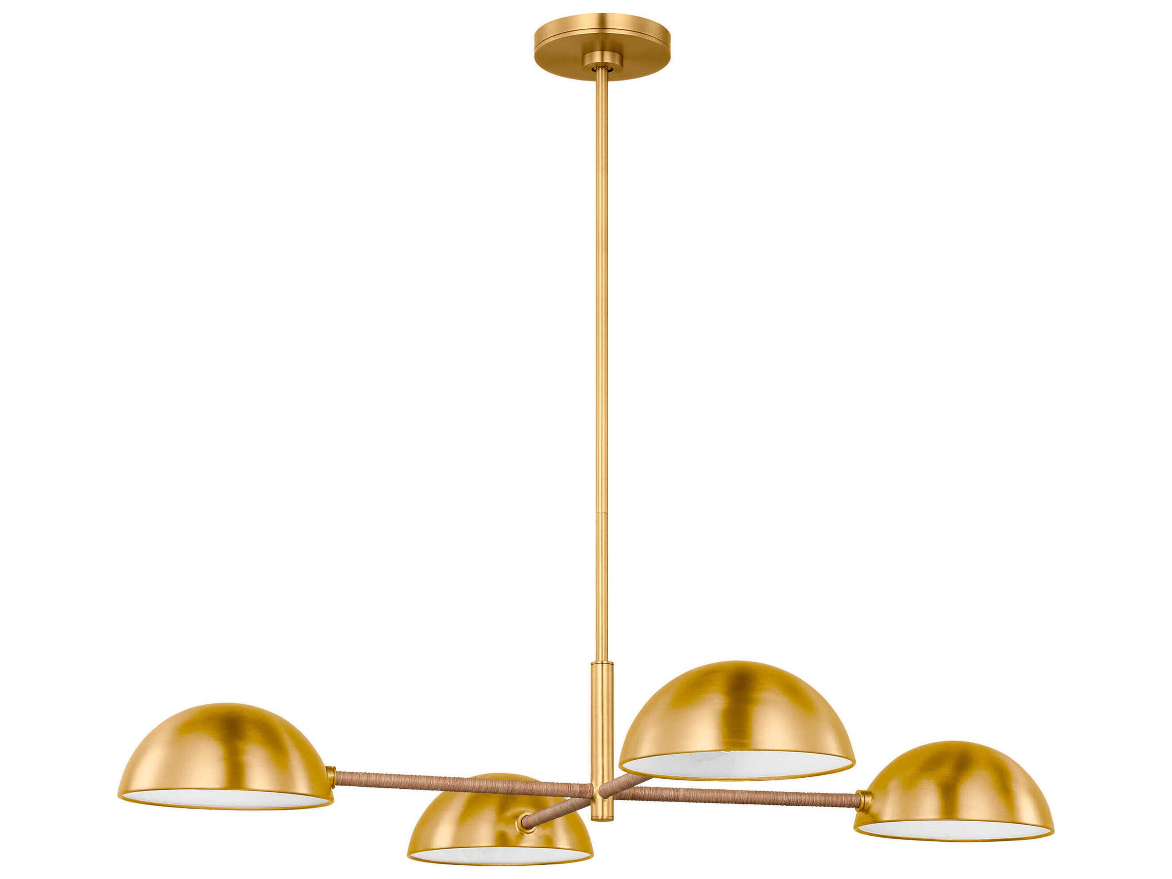 Visual Comfort Studio Balleroy 4-Light Burnished Brass Dome Chandelier