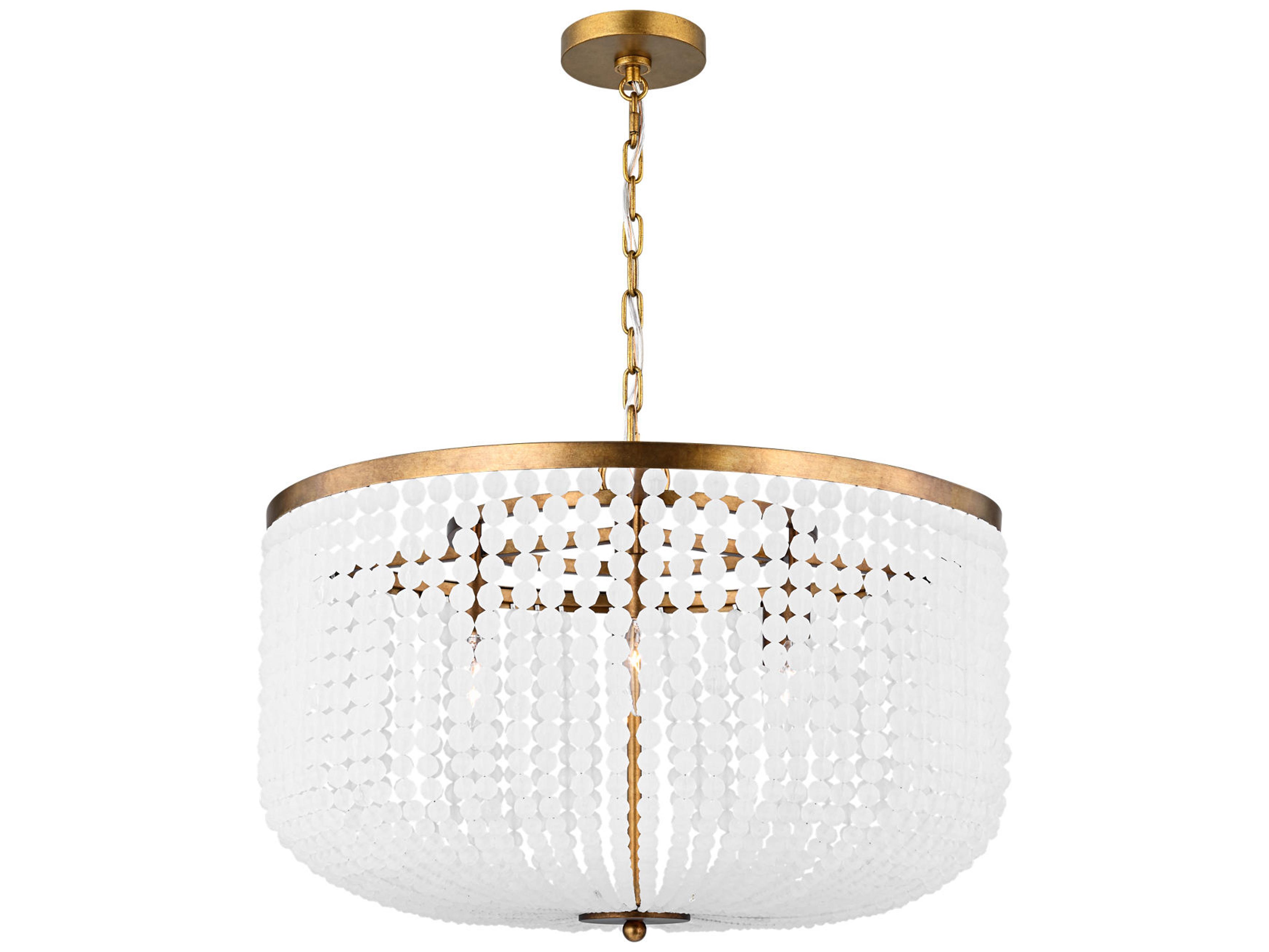 Visual Comfort Studio Bellecour 8-Light Vintage Gild Gold Candelabra Chandelier