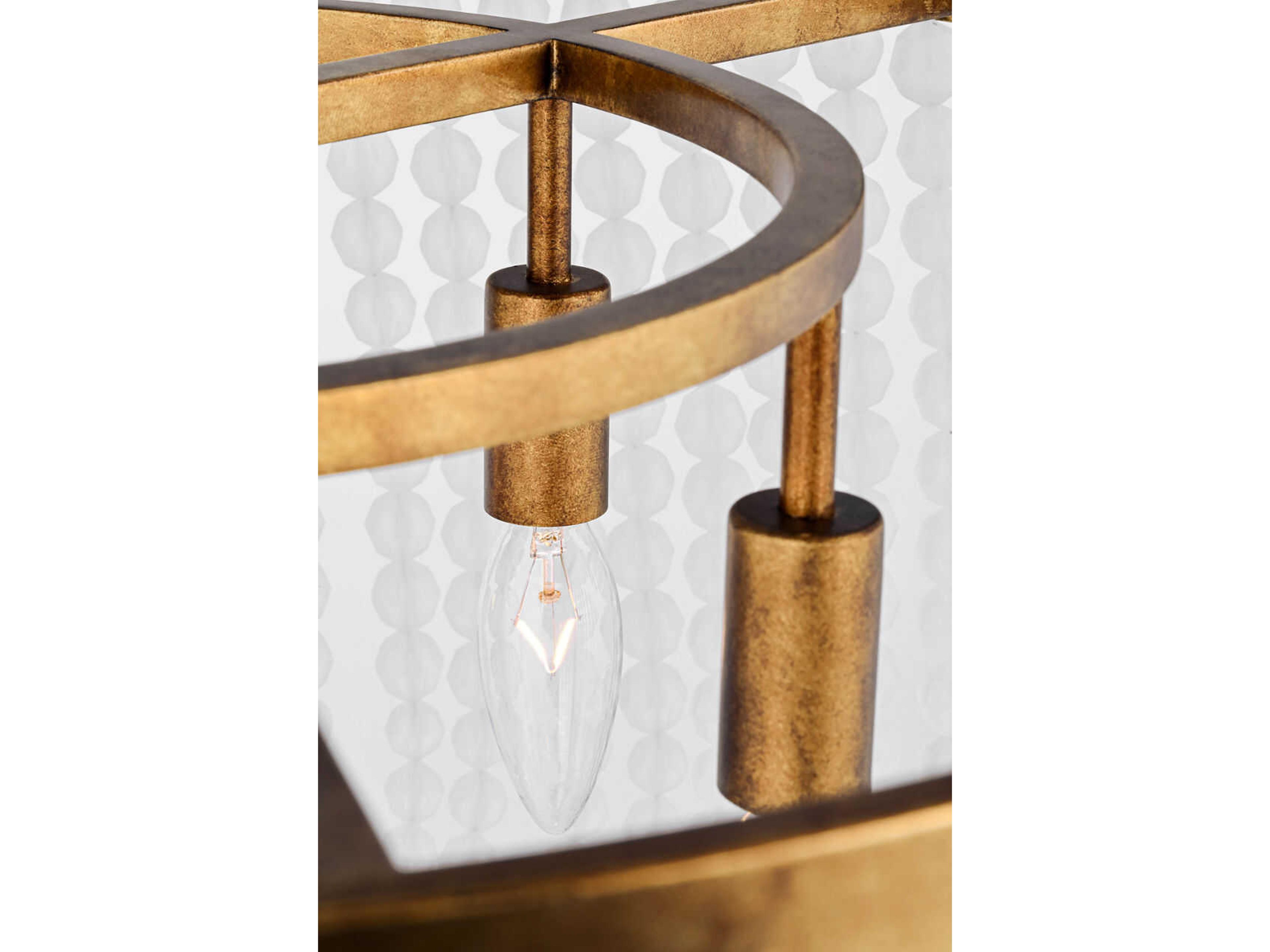 Visual Comfort Studio Bellecour 8-Light Vintage Gild Gold Candelabra Chandelier