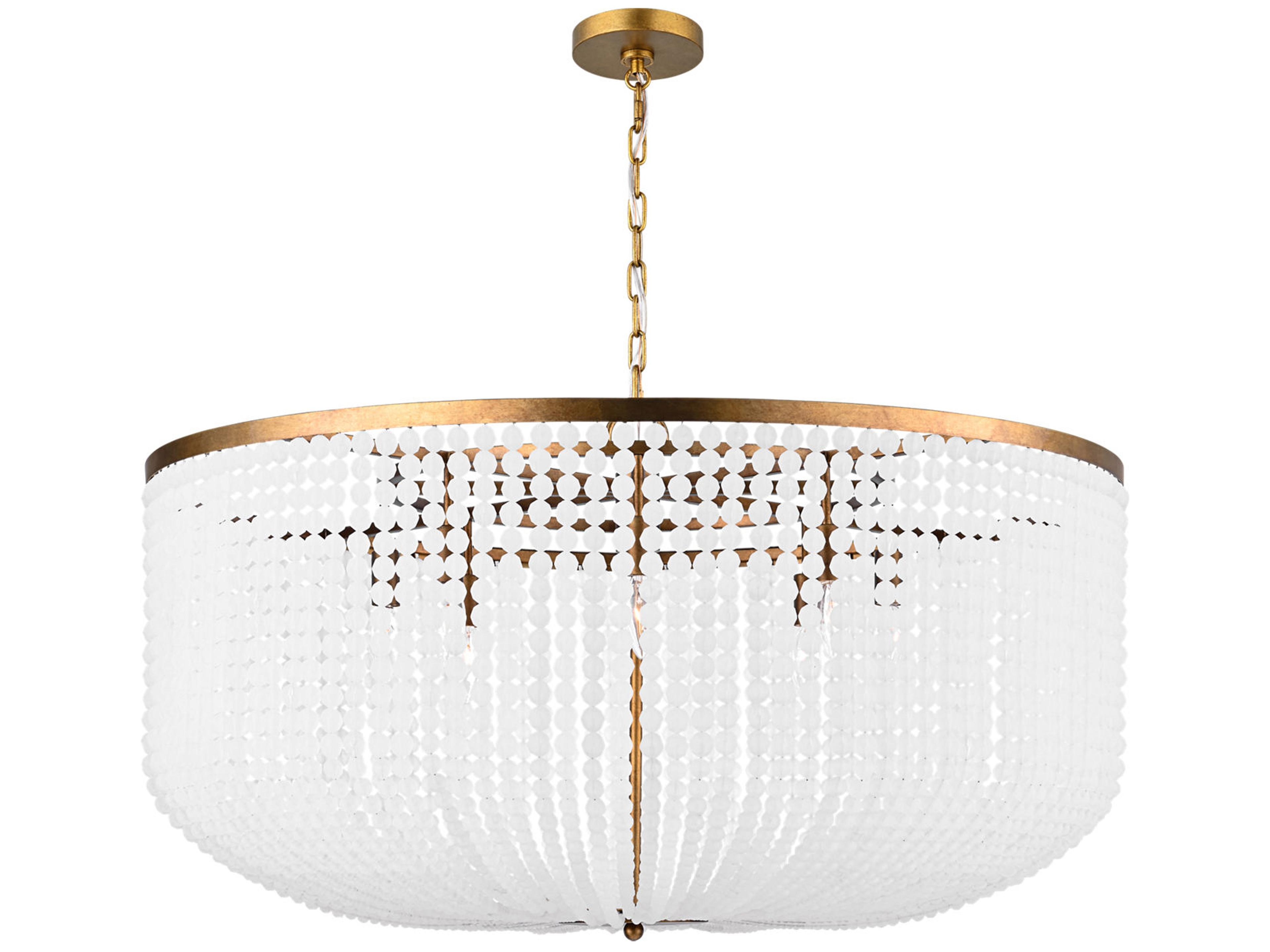 Visual Comfort Studio Bellecour 8-Light Vintage Gild Gold Candelabra Chandelier