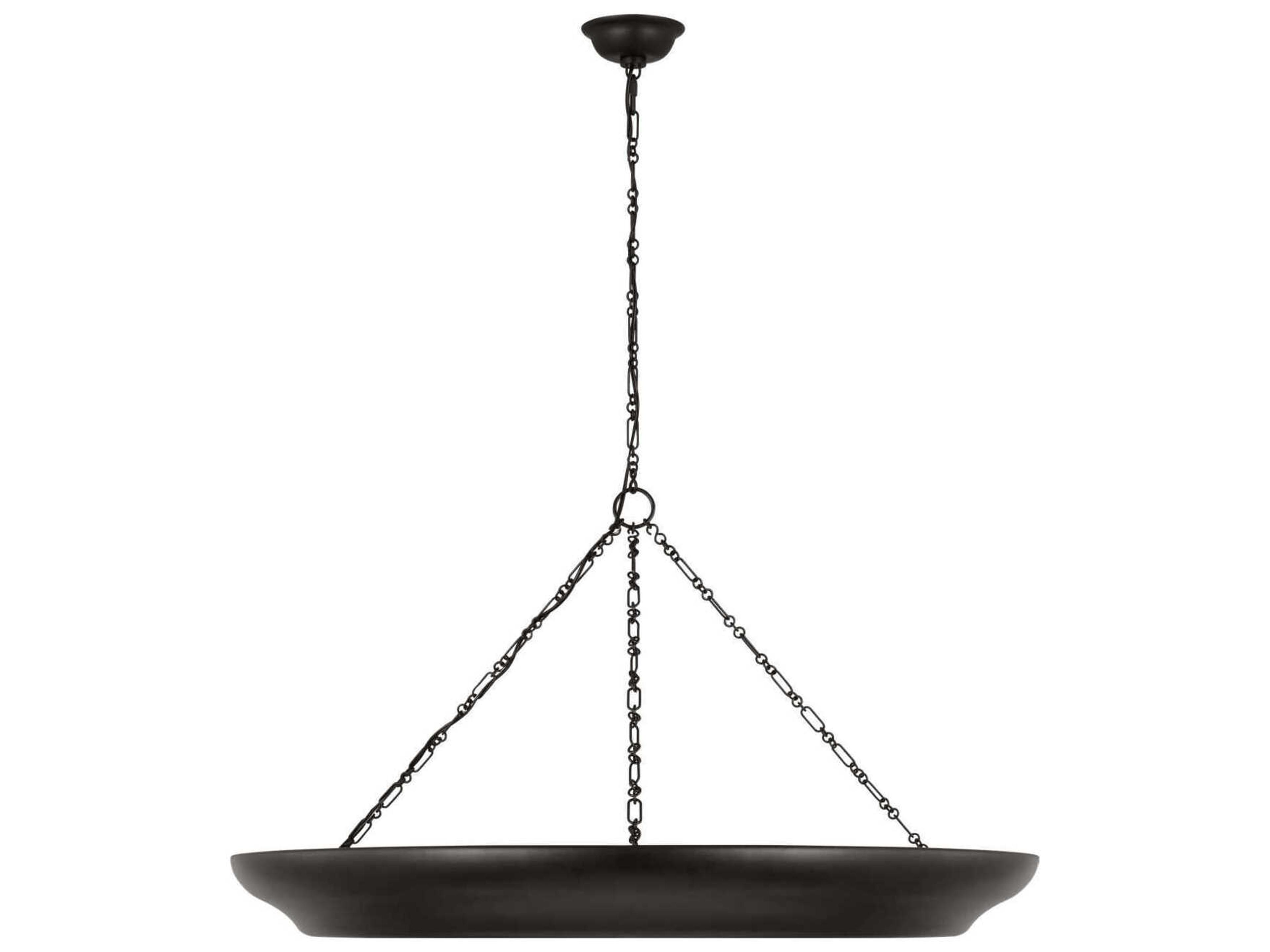 Lenoir Aged Iron Black Round Chandelier