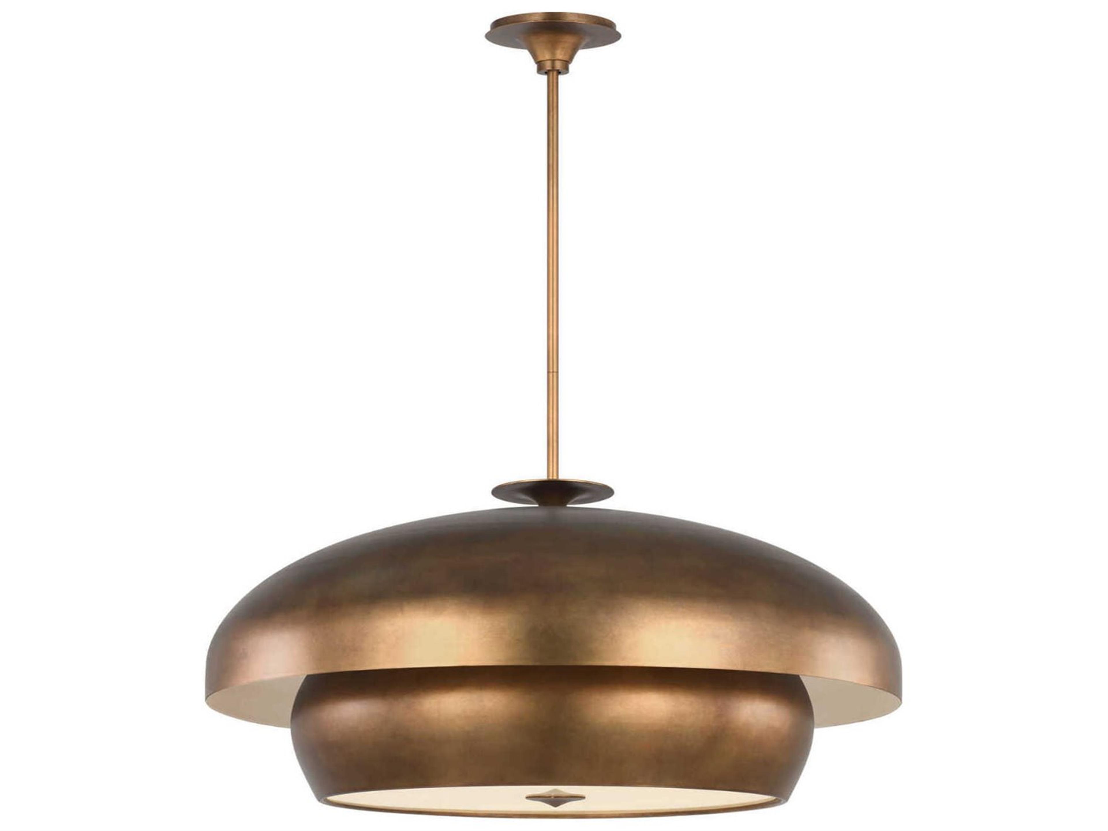 Solene 10-Light Vintage Gild Brass Dome Pendant