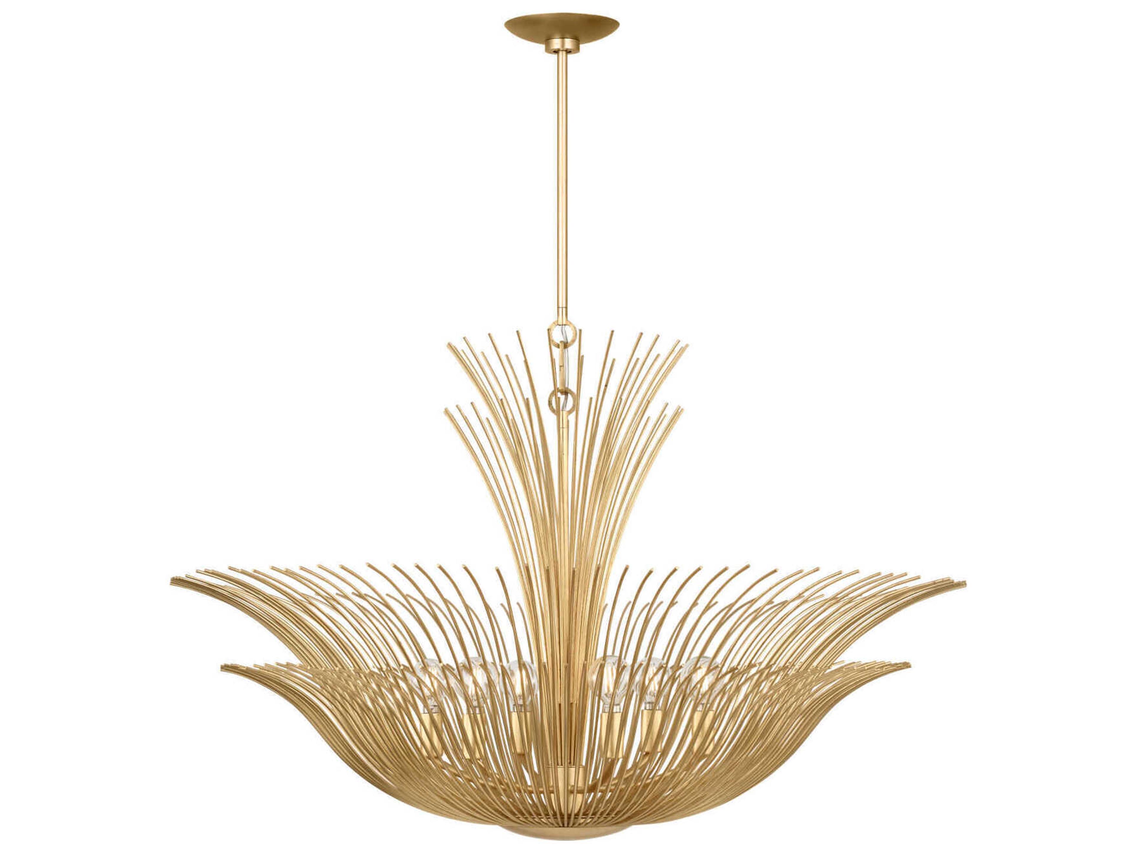 Visual Comfort Studio Dorelle 6-Light Gild Gold Candelabra Chandelier