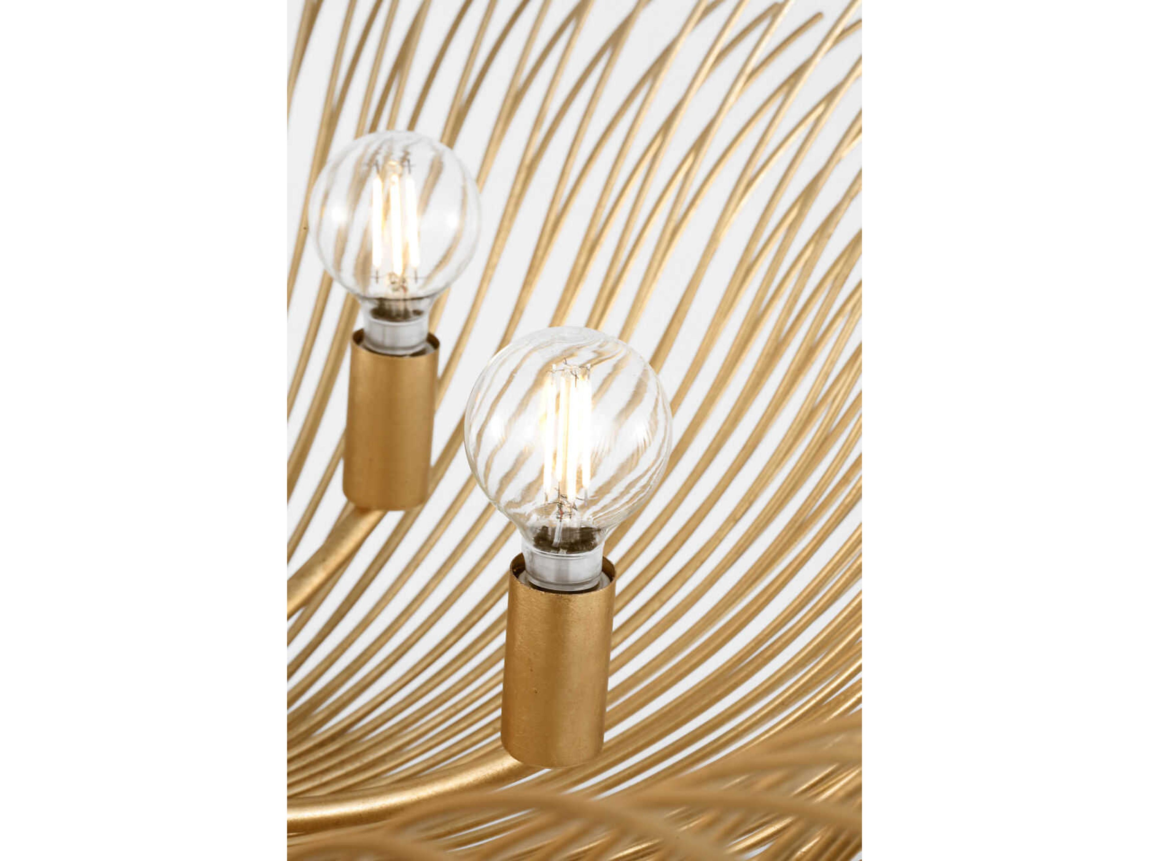 Visual Comfort Studio Dorelle 6-Light Gild Gold Candelabra Chandelier