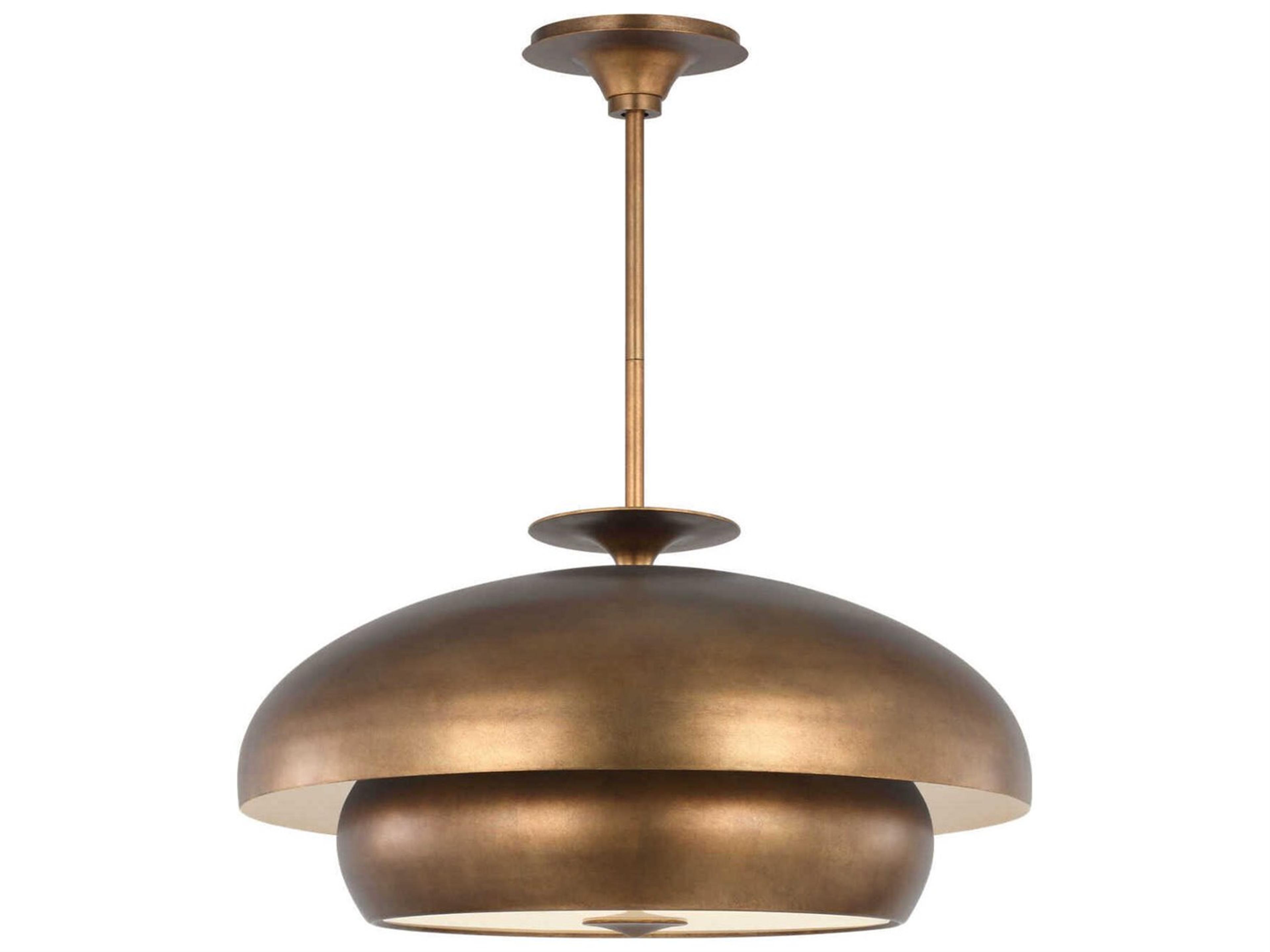 Solene 8-Light Vintage Gild Brass Dome Pendant