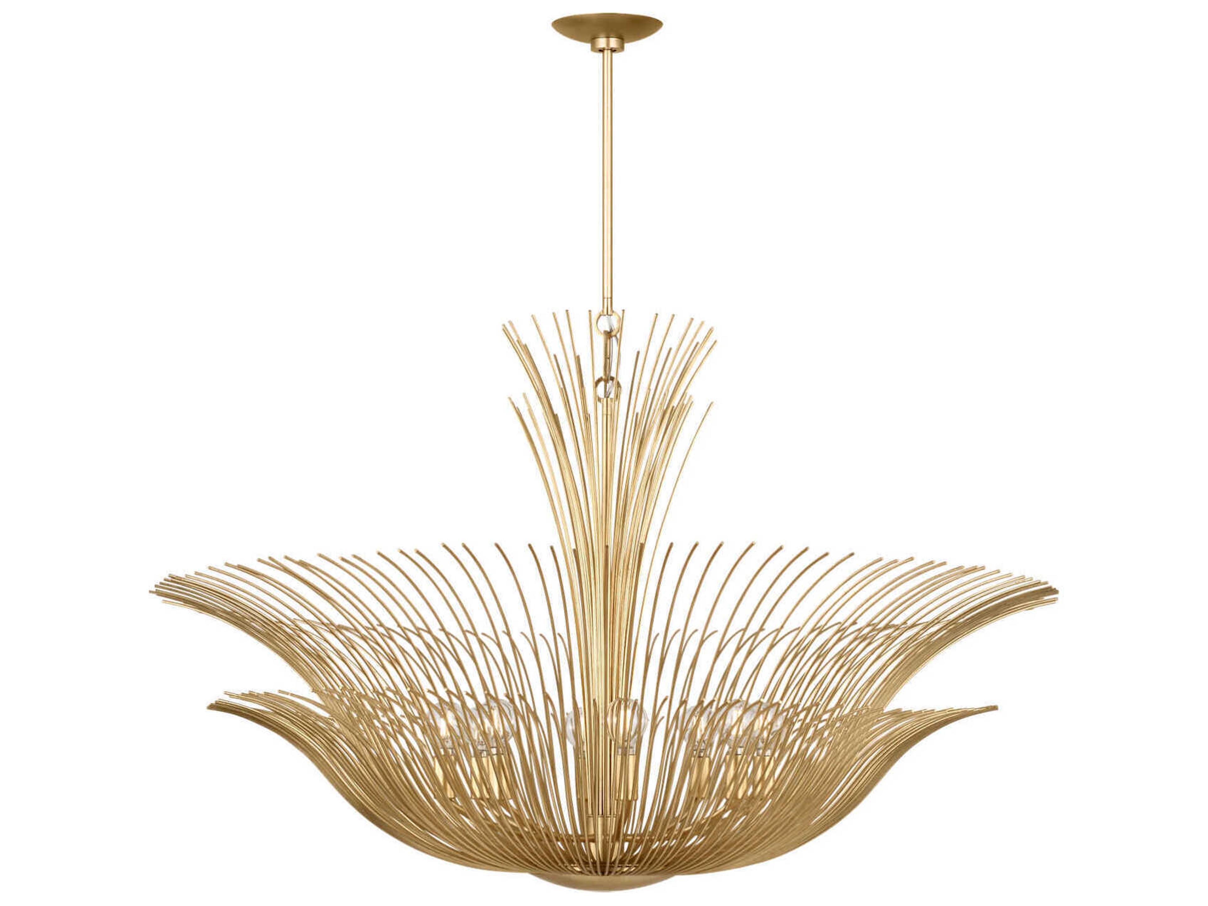 Visual Comfort Studio Dorelle 8-Light Gild Gold Candelabra Chandelier