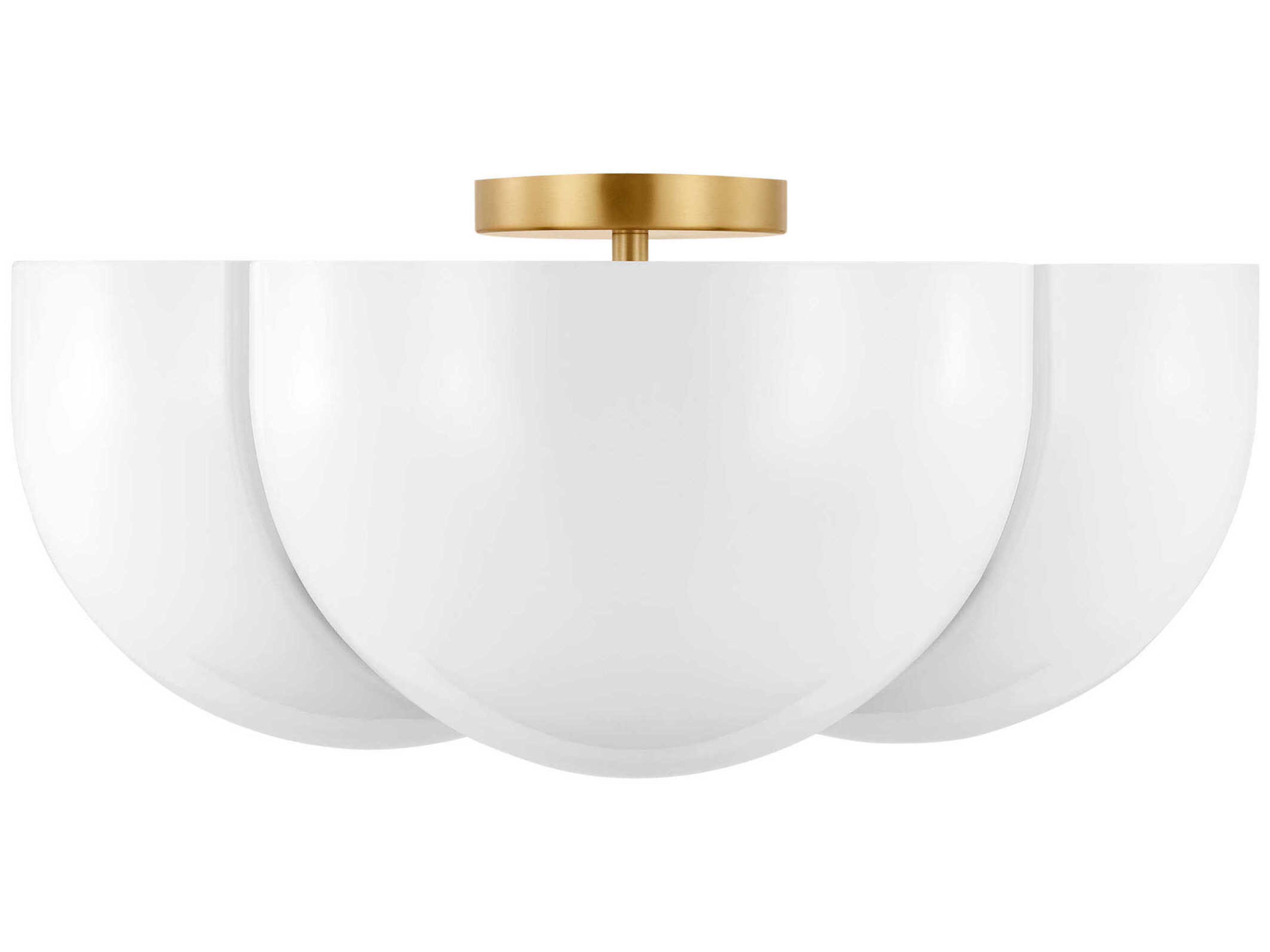 Visual Comfort Studio Cheverny 4-Light Burnished Brass Flush Mount