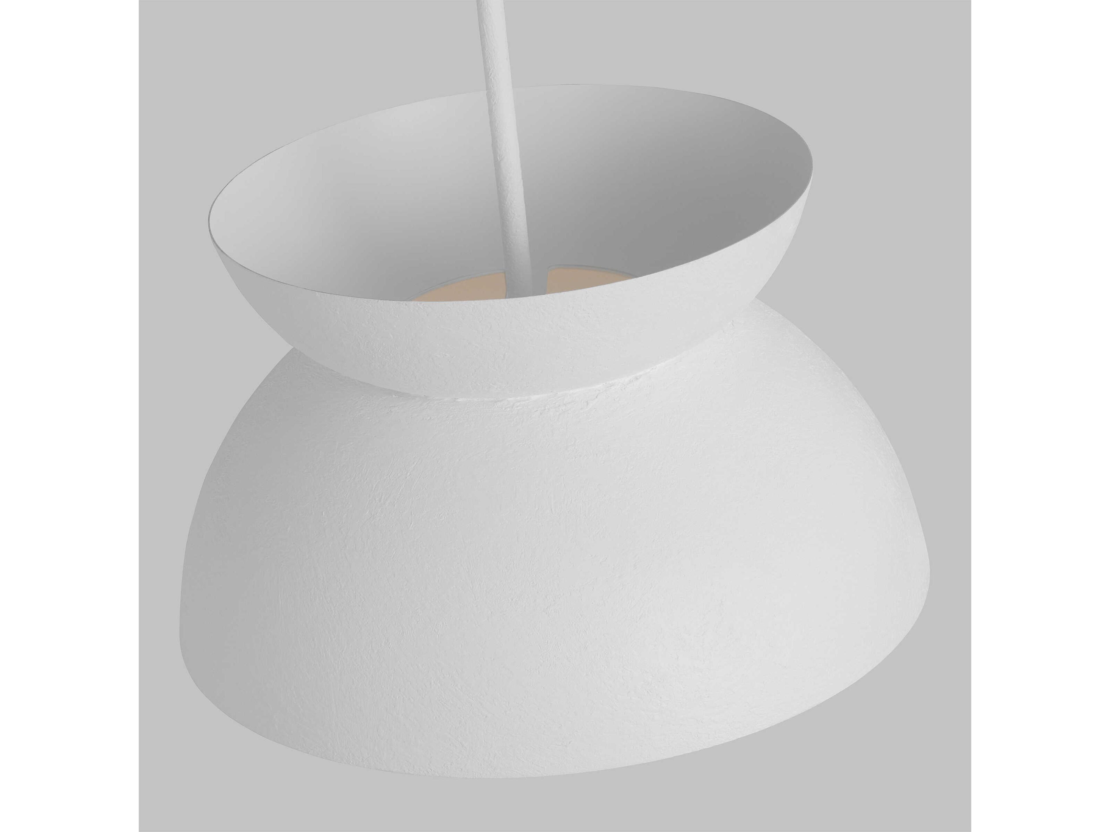 Visual Comfort Studio Beaunay 1-Light Cast Plaster White Dome Pendant